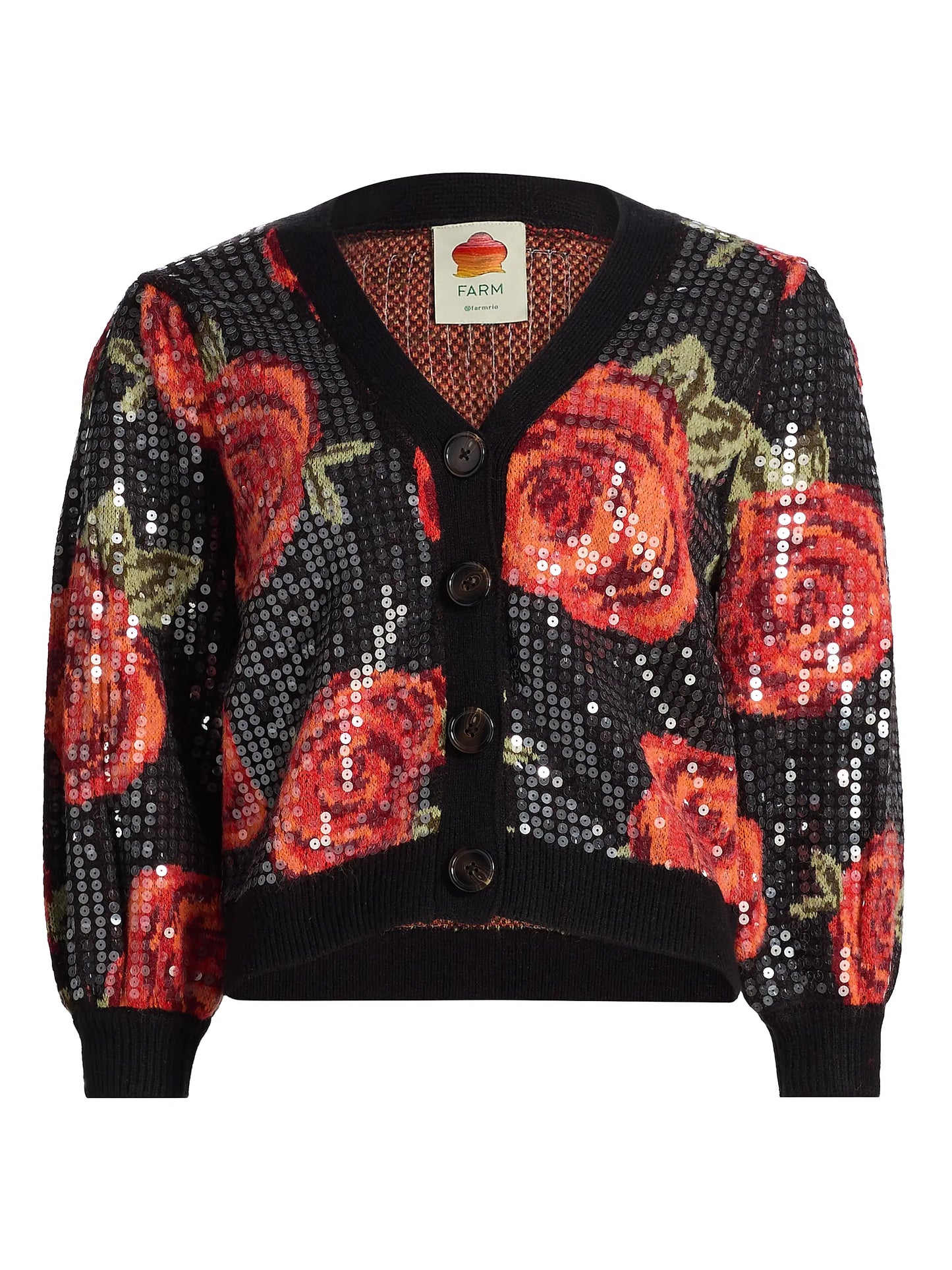 Latin Rose Sequin Cardigan
