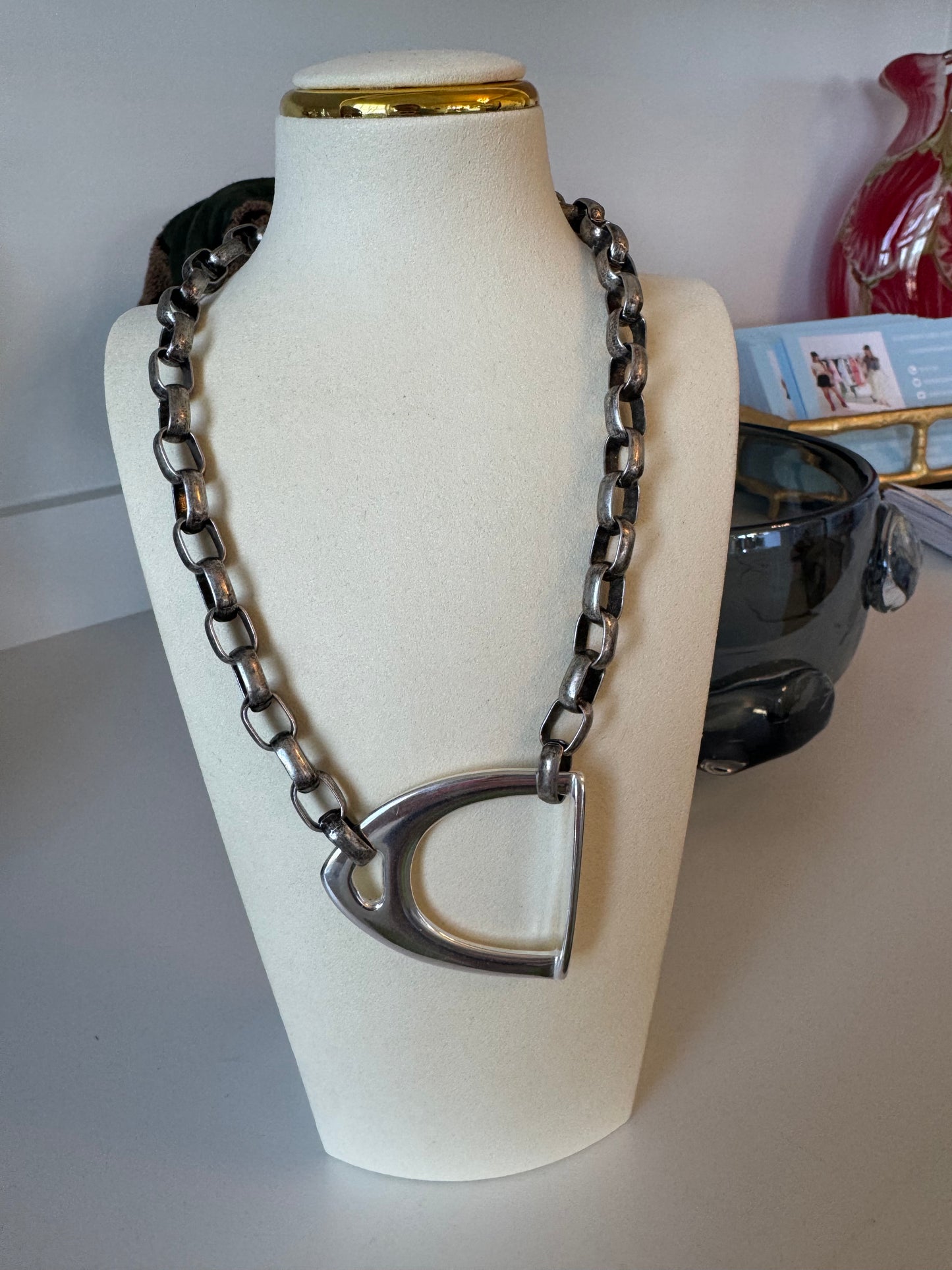Sideways Stirrup Necklace