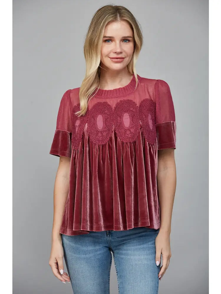 Covered Me in Velvet Top