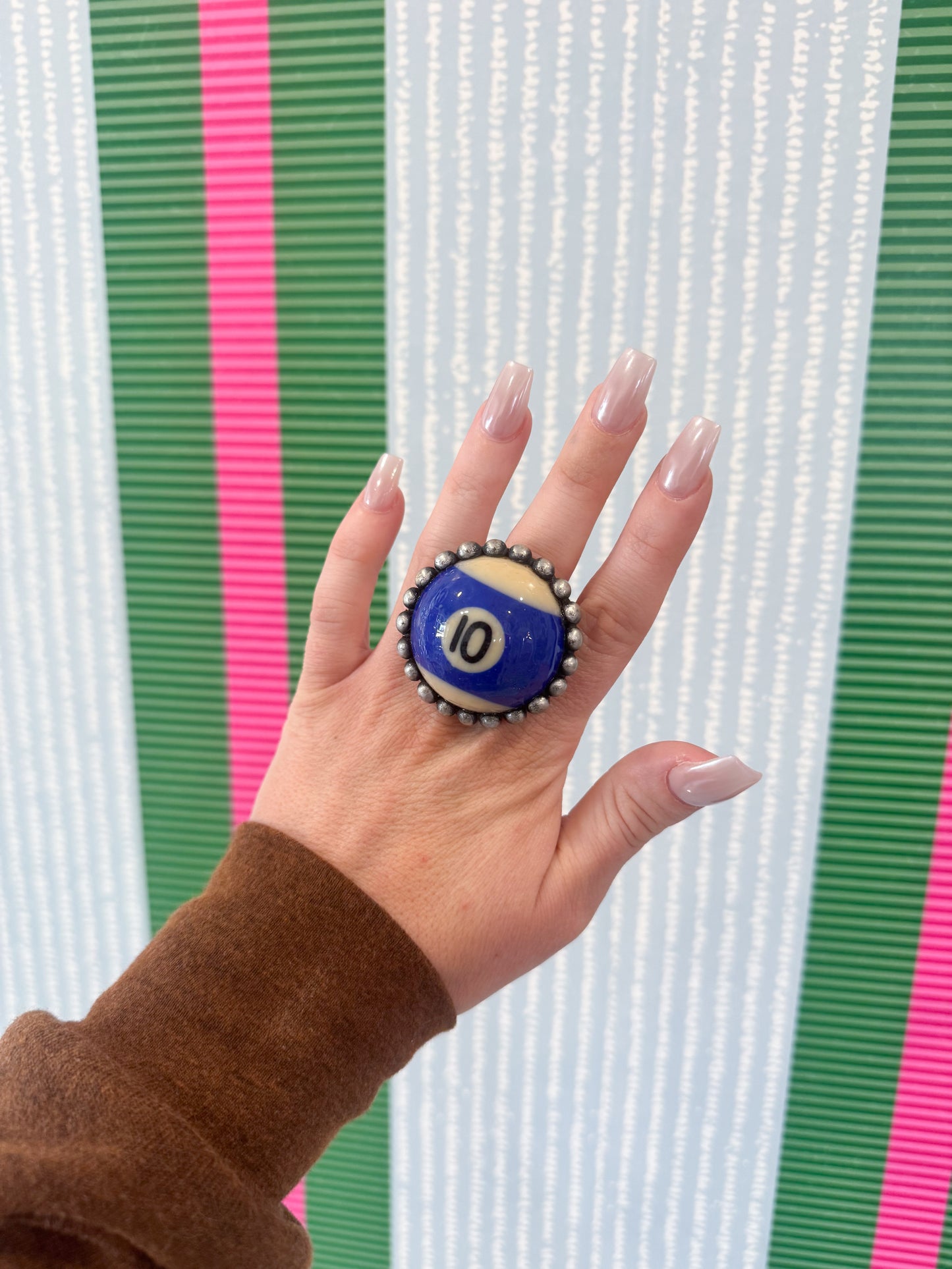 Blue 10 Pool Ball Ring
