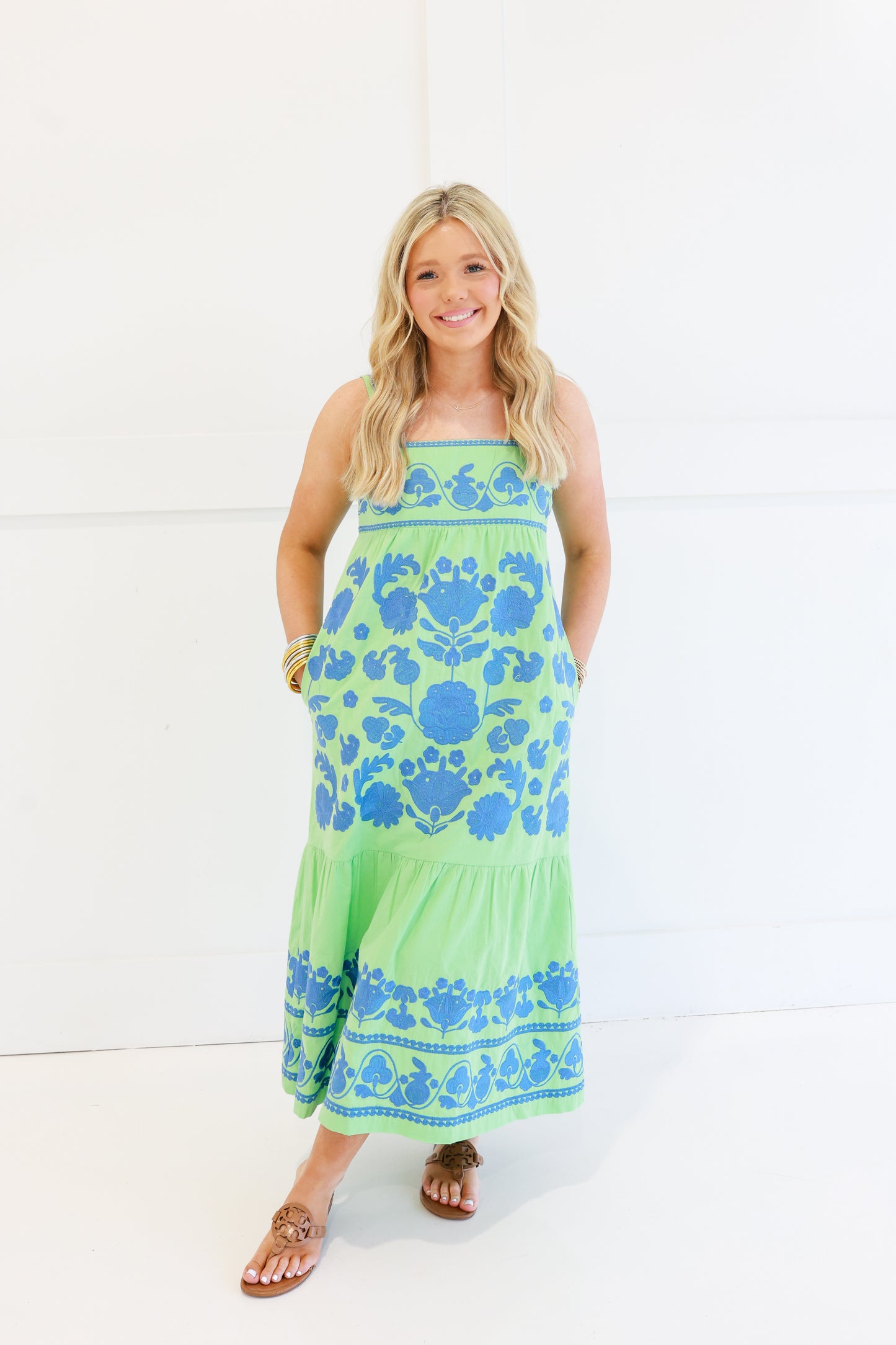 Green Landon Midi Dress