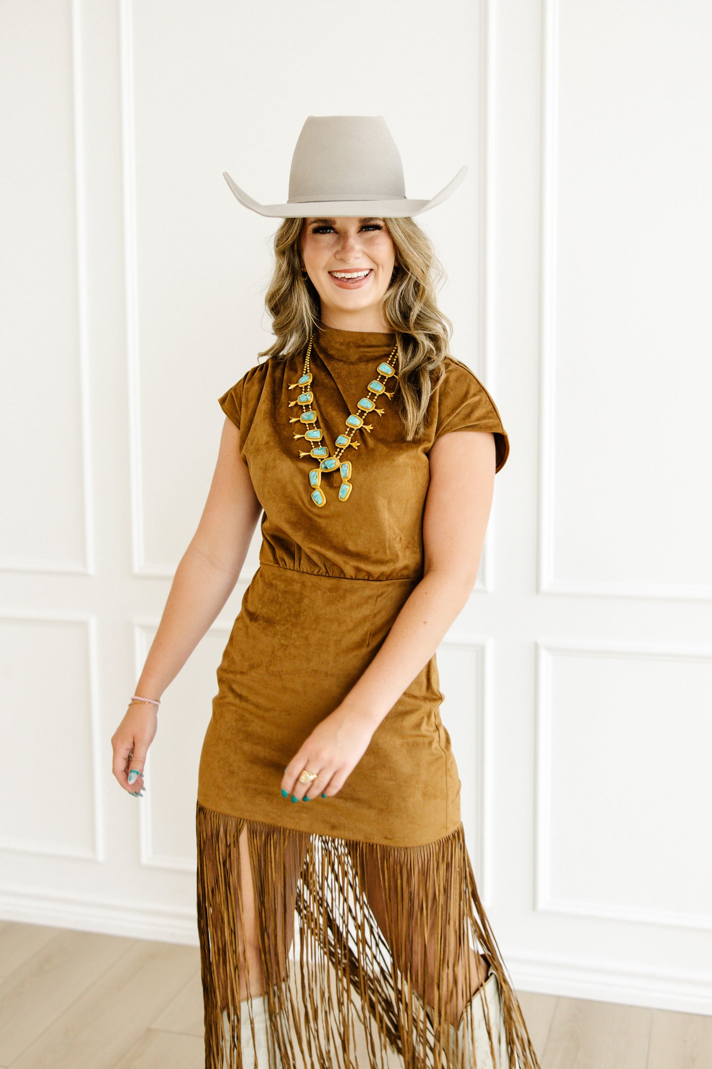 Astelle Faux Suede Dress