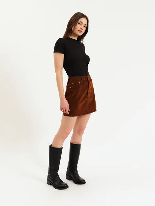 Stash Cognac Mini Skirt