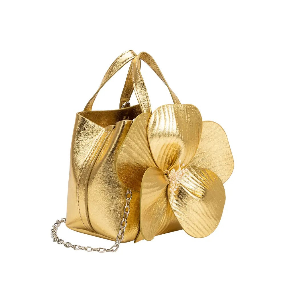 Monroe Gold Flower Bag