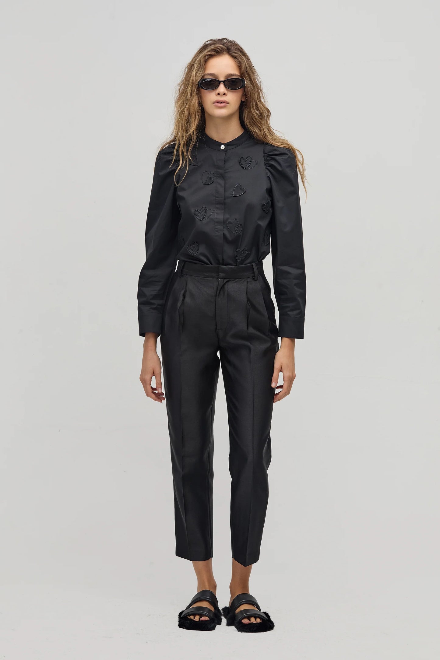 Cuore Black Poplin Shirt