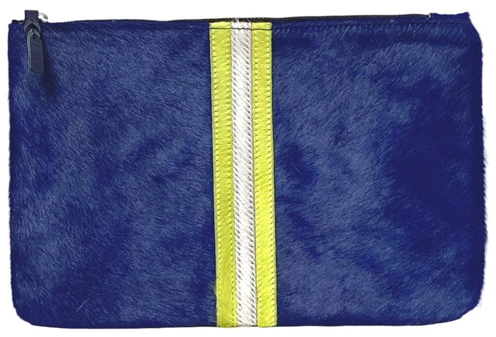Navy Hyde Stripe Clutch