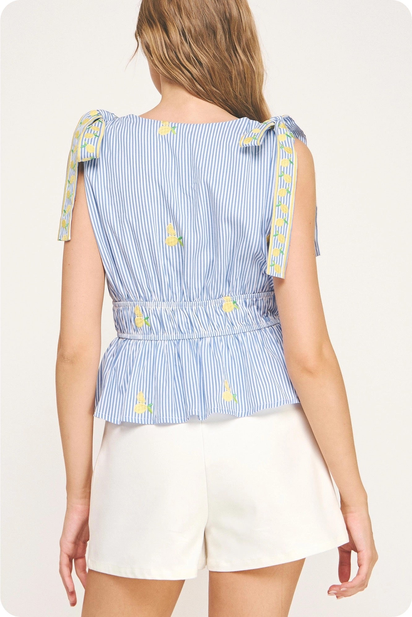 Lemon Marina Stripe Top