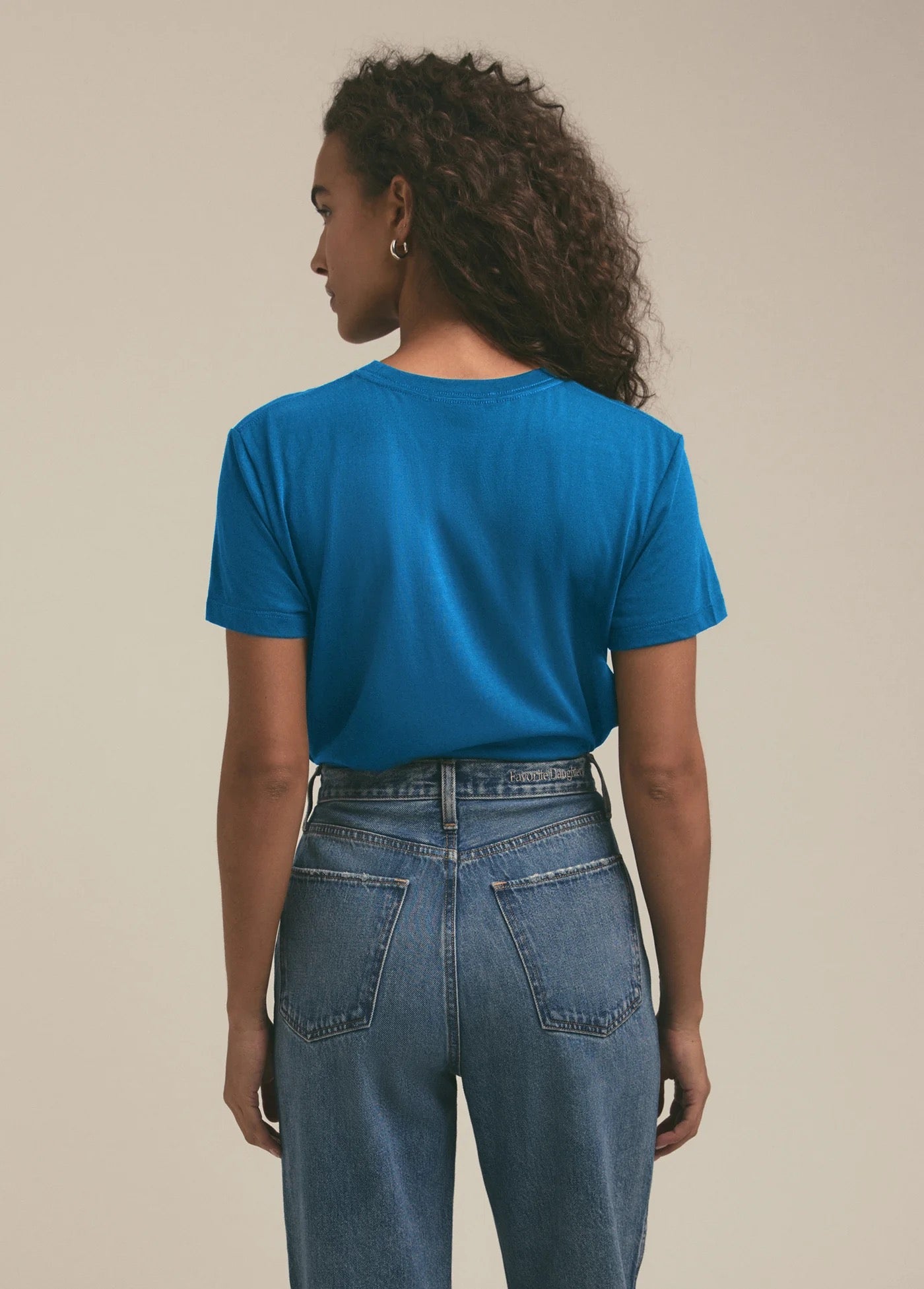 Favorite Daughter Sapphire Cropped Collegiate Tee