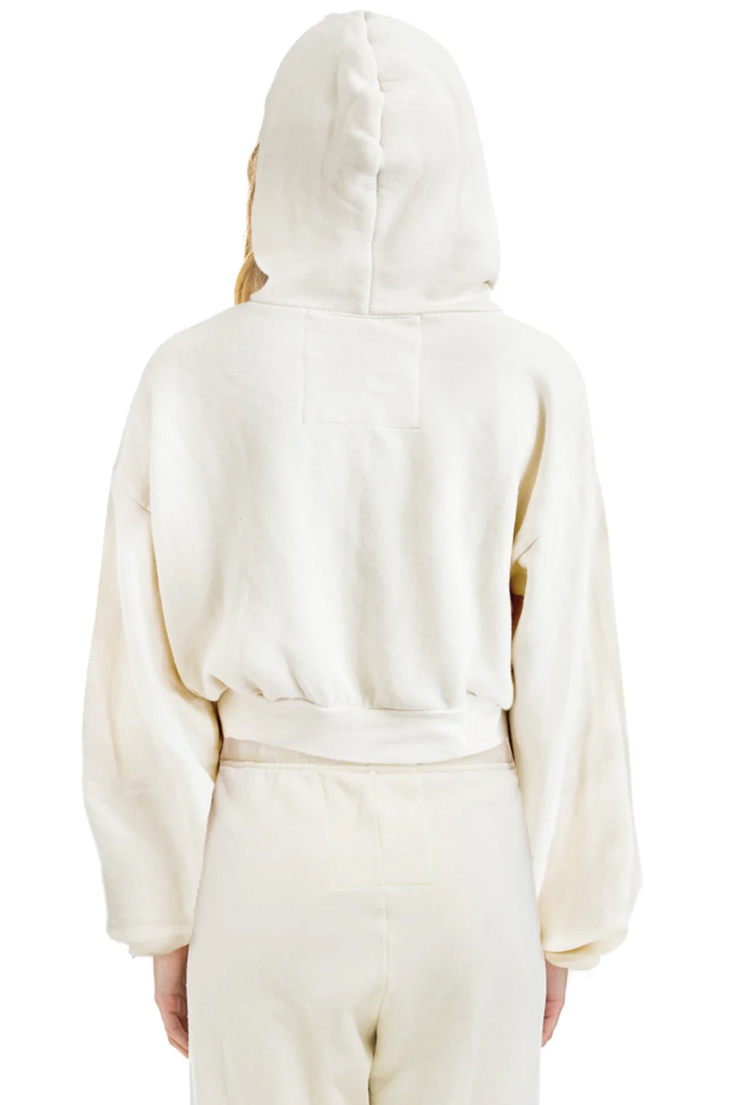 Sunset Patch Cropped Zip Hoodie