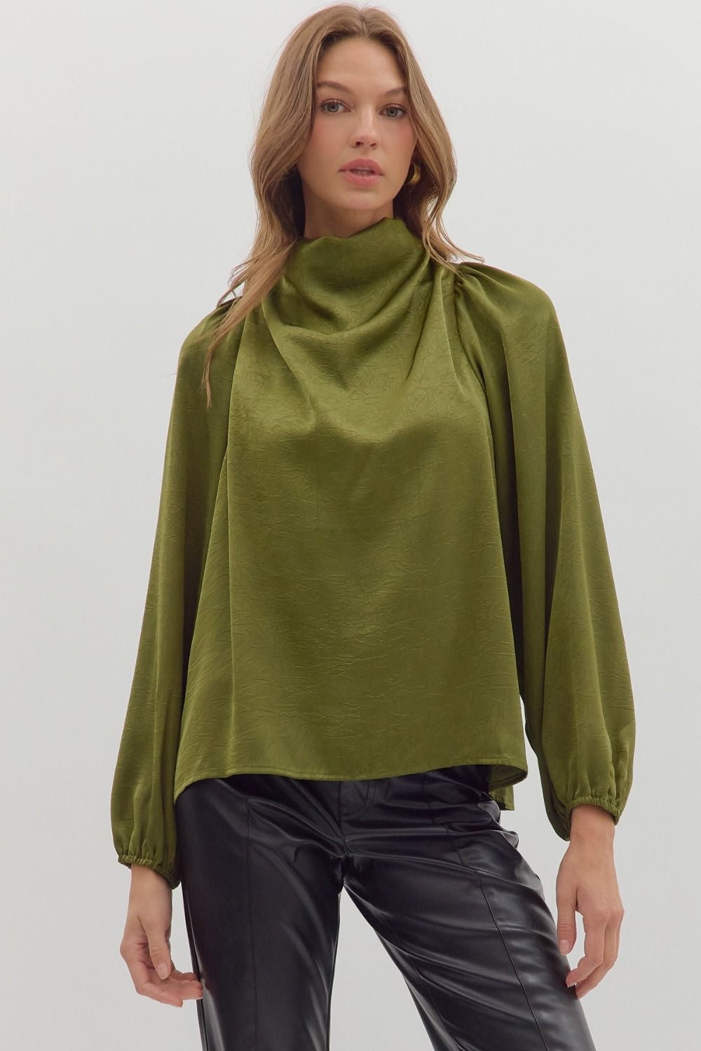 Chic in Silk Long Sleeve Top