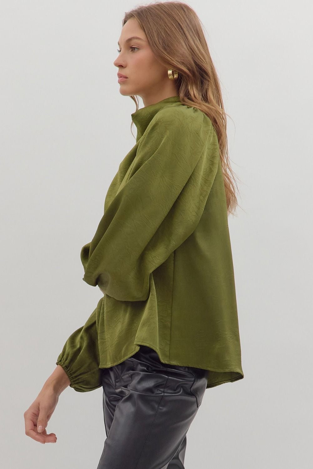 Chic in Silk Long Sleeve Top