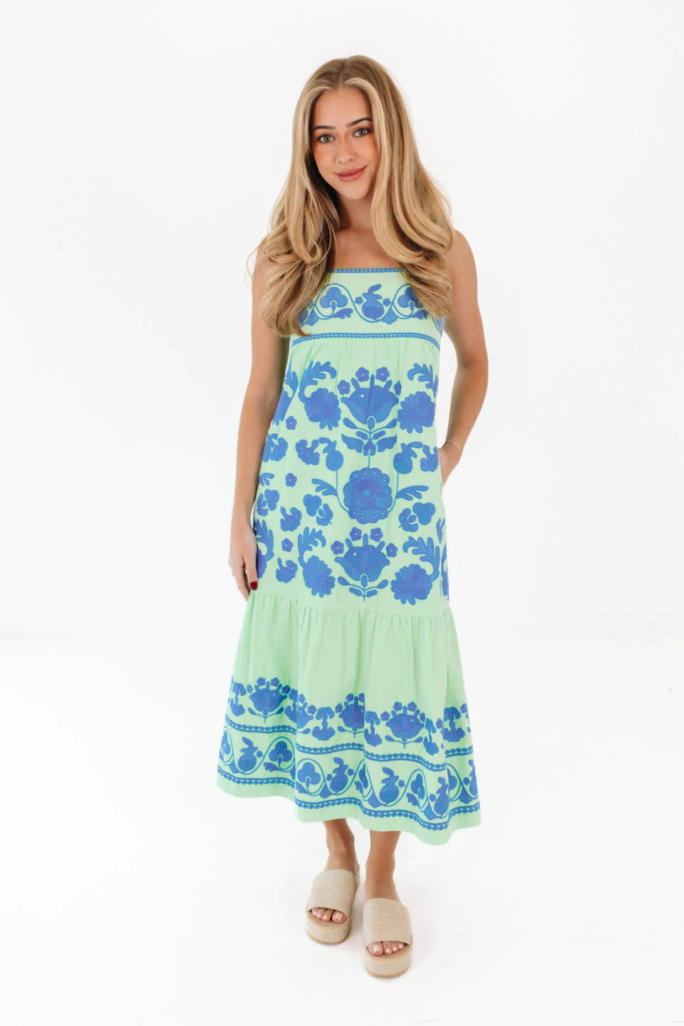 Green Landon Midi Dress