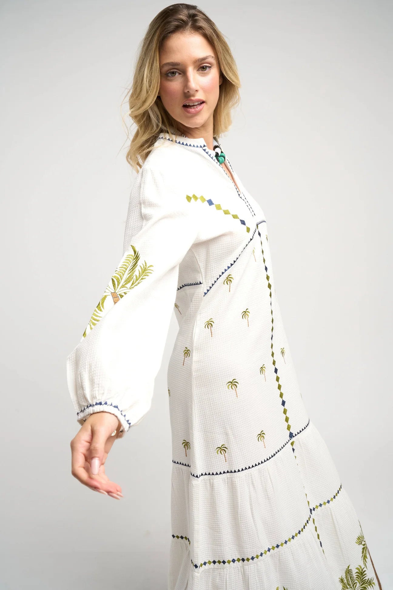 Ria Palm Maxi Dress