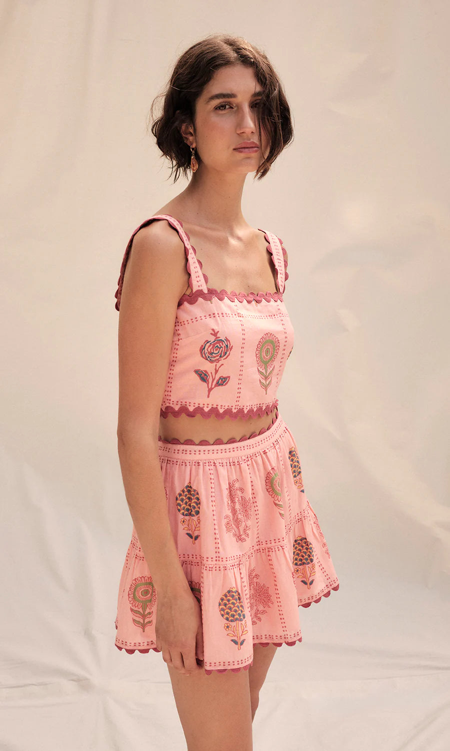 Silas Tile Block Skirt Set