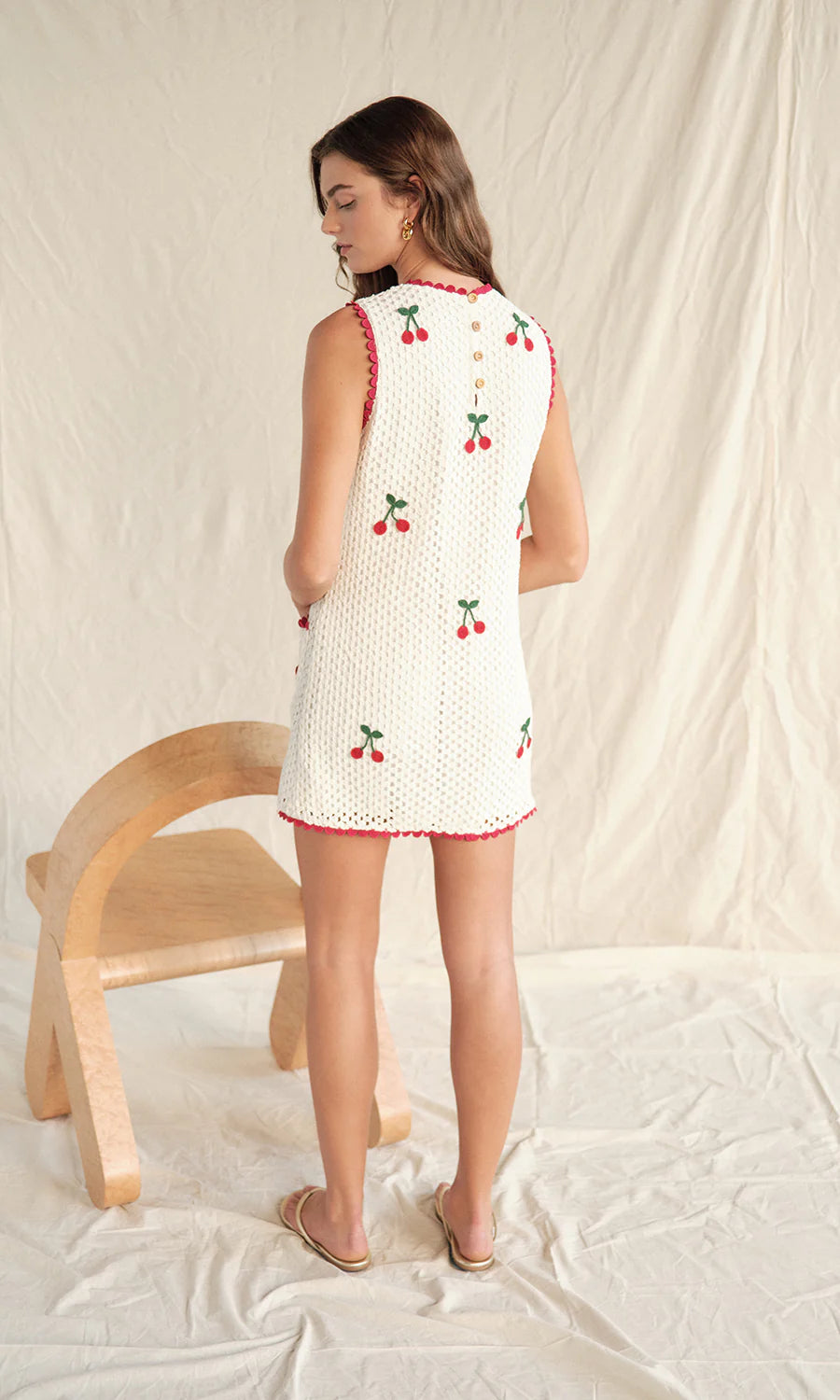Wynn Cherry Crochet Dress