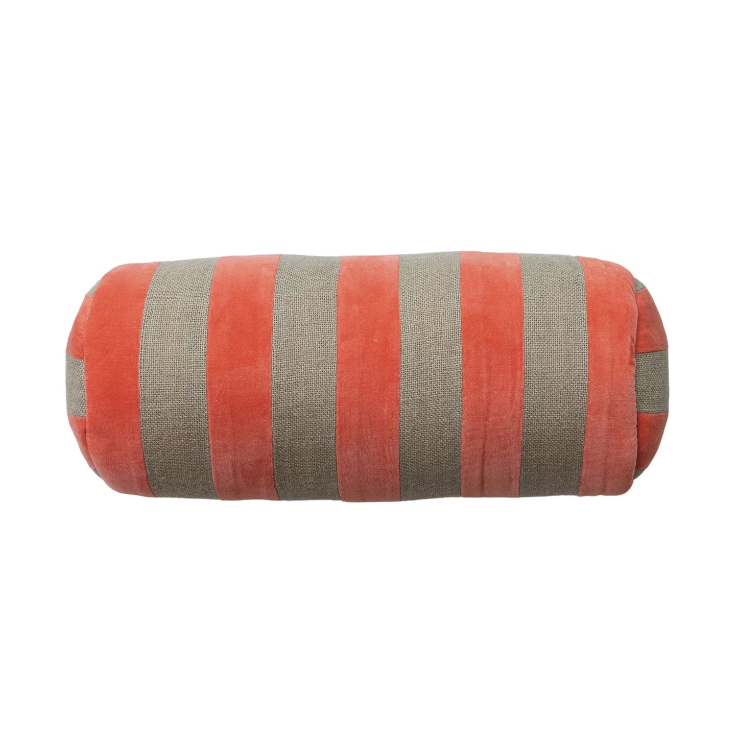 Velvet & Jute Bolster Pillow