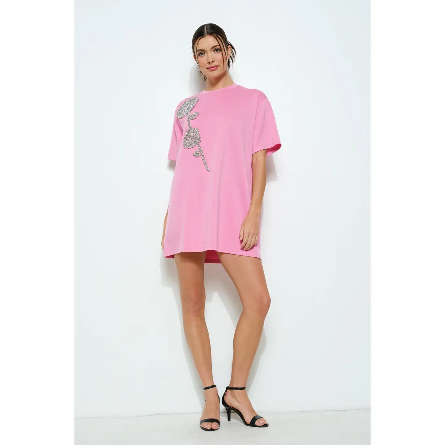 Flower Dazzler Tee Shirt Dress