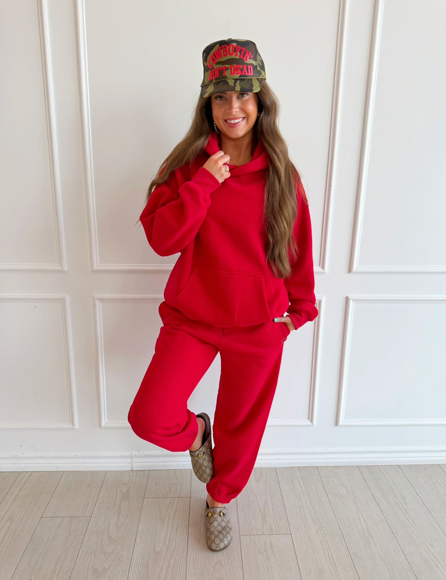 Red Cancel Plans Sweatshirt