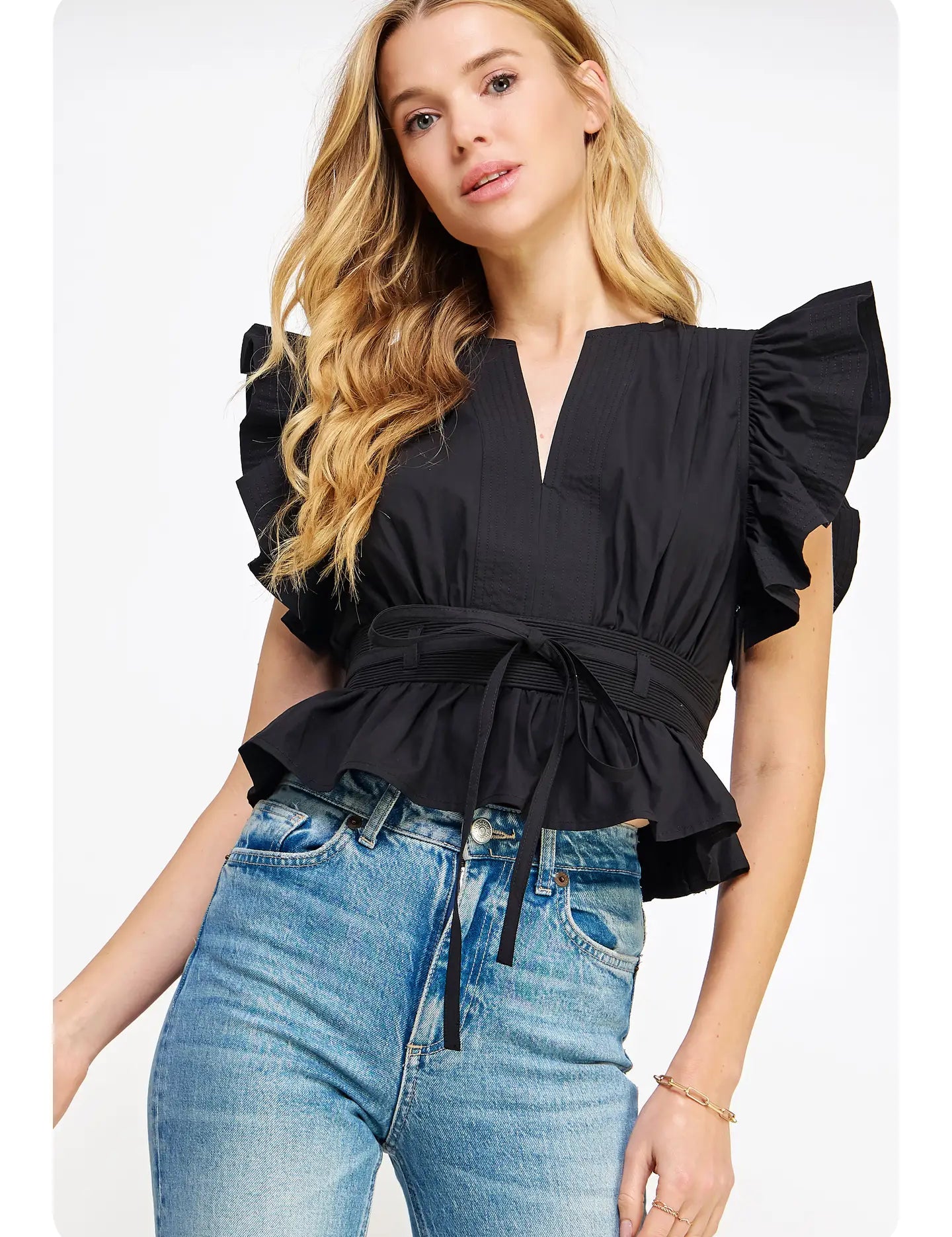 Peplum Tied in a Bow Top