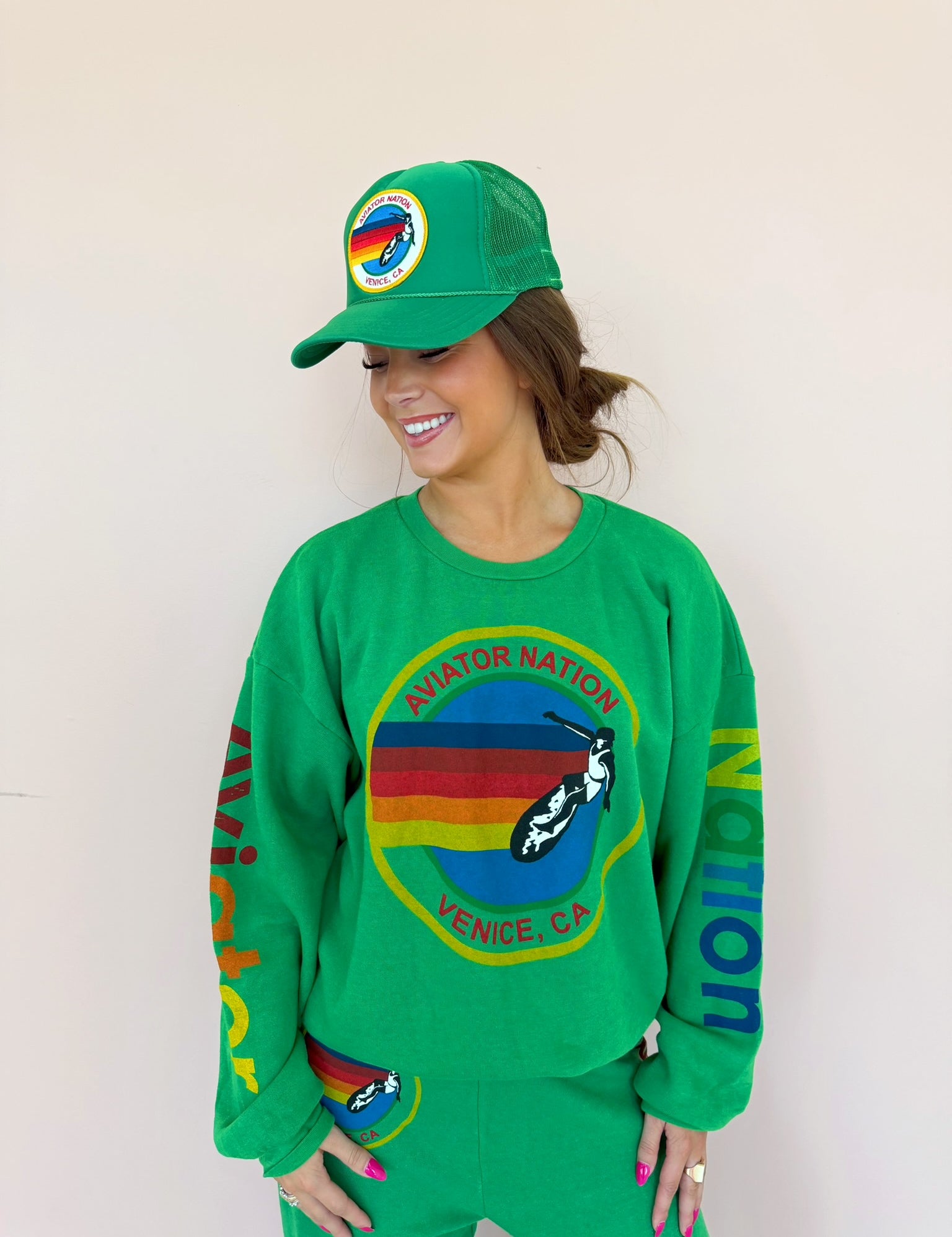 Green Signature Trucker Hat