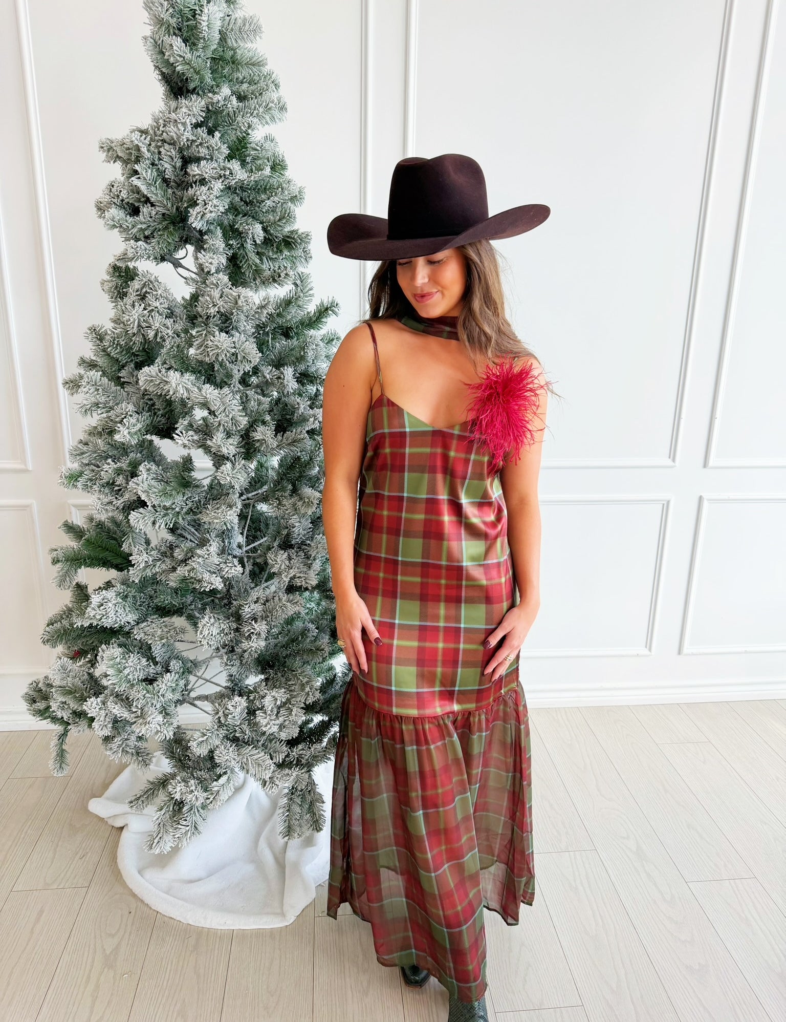 Merry & Plaid Maxi Dress