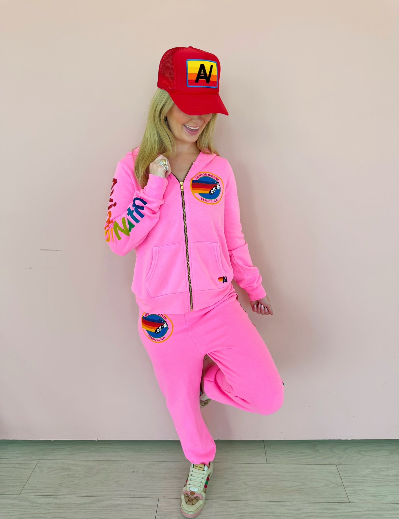 Pink Aviator Zip Up