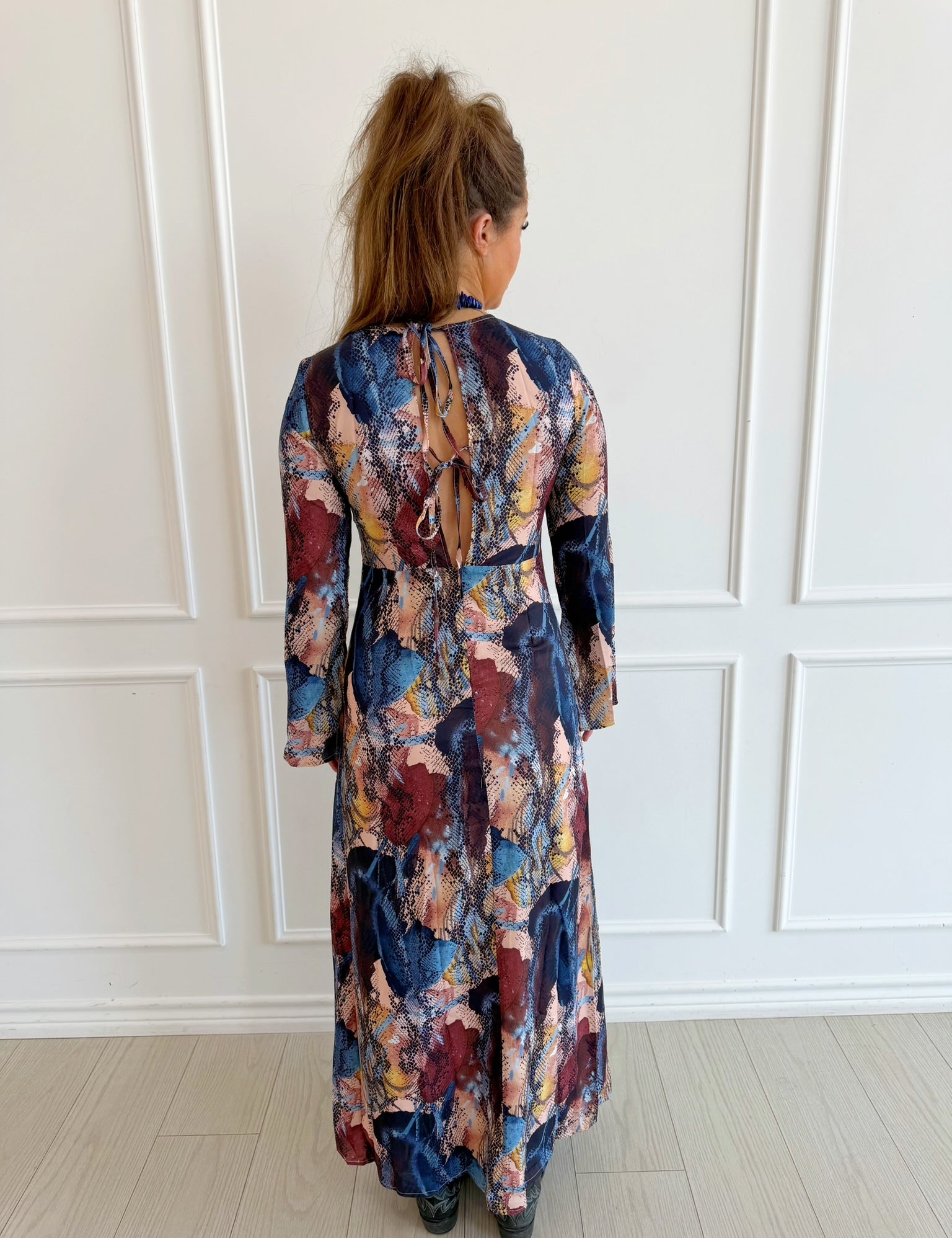 Serpentine Satin Dress