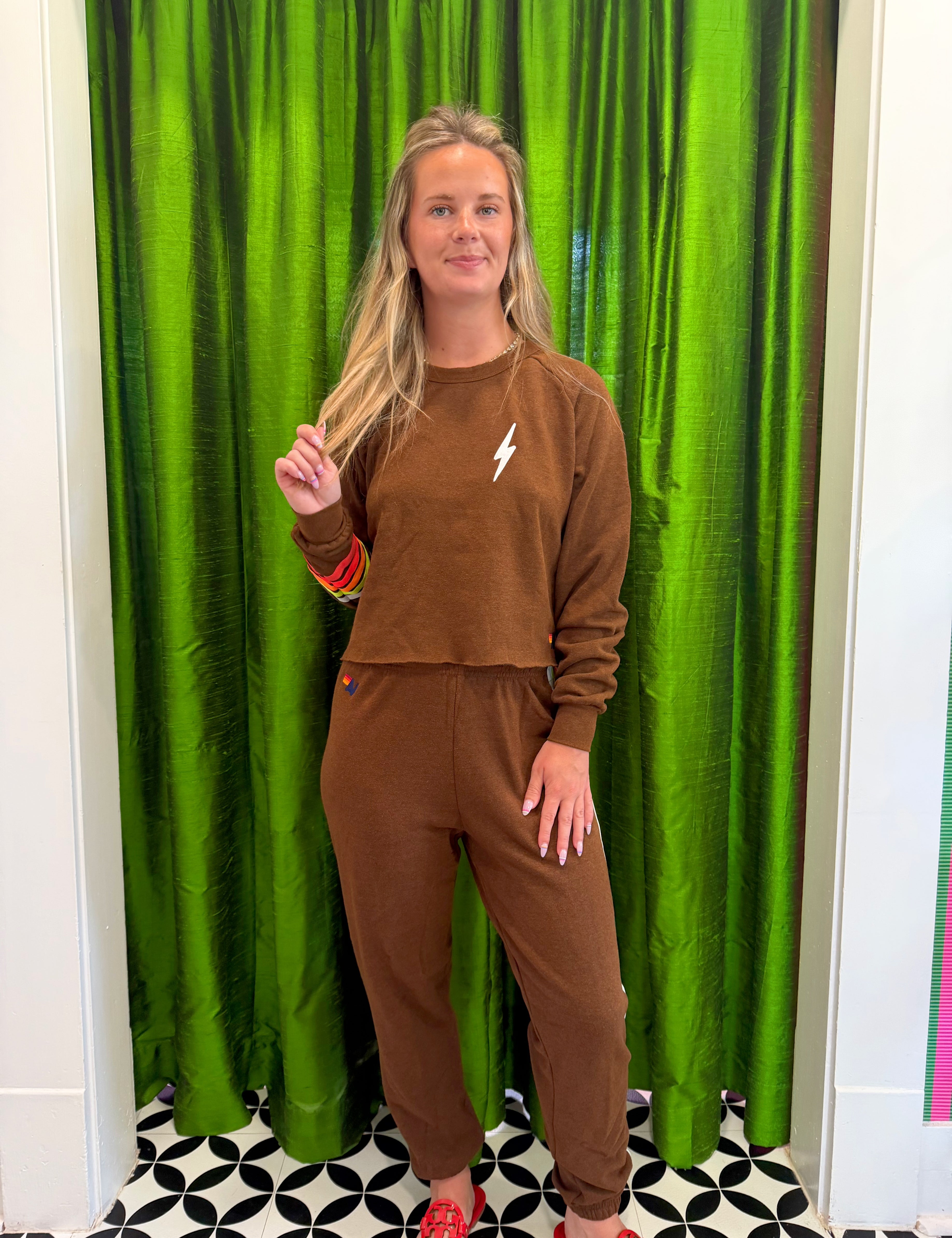 Chocolate 5 Stripe Sweatpants