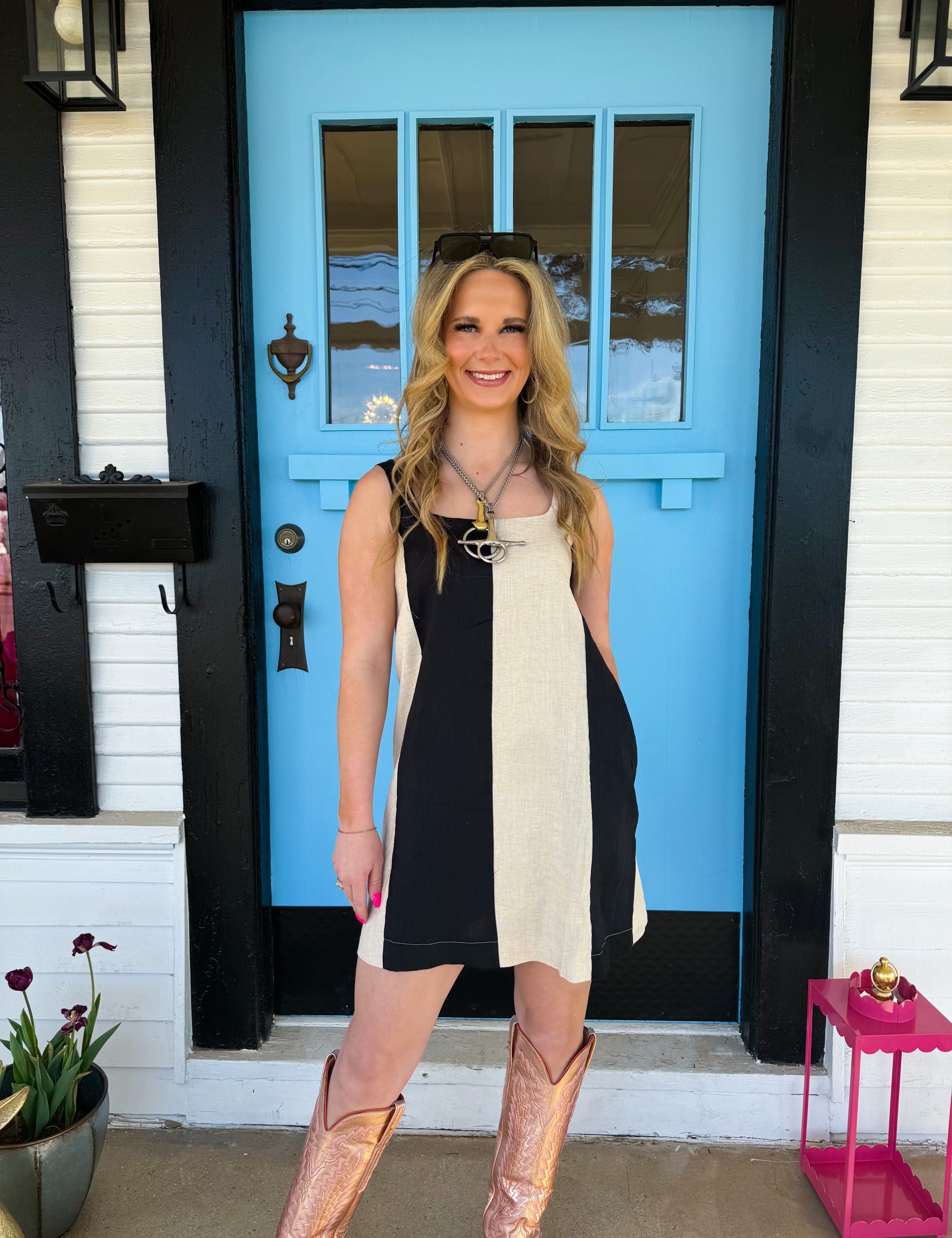 Coop's Color Block Mini Dress