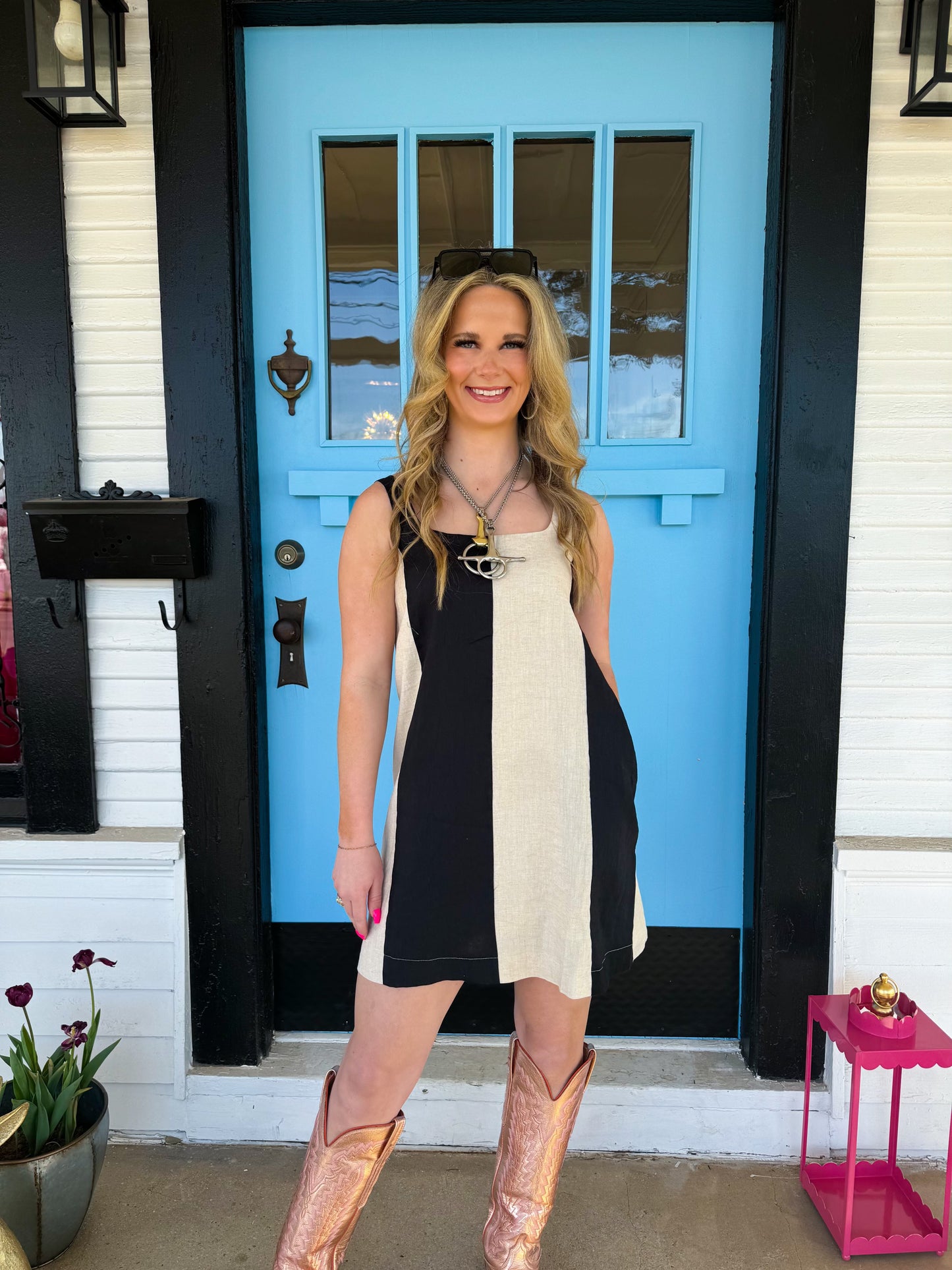 Coop's Color Block Mini Dress