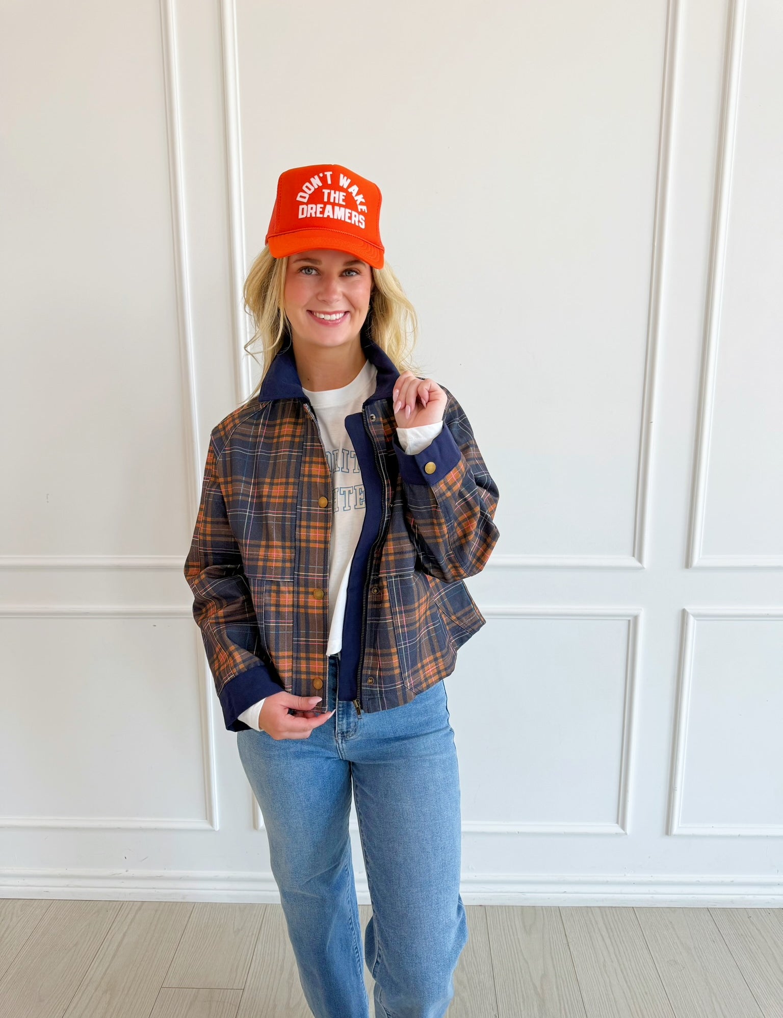 Pleasant in Plaid Jacket