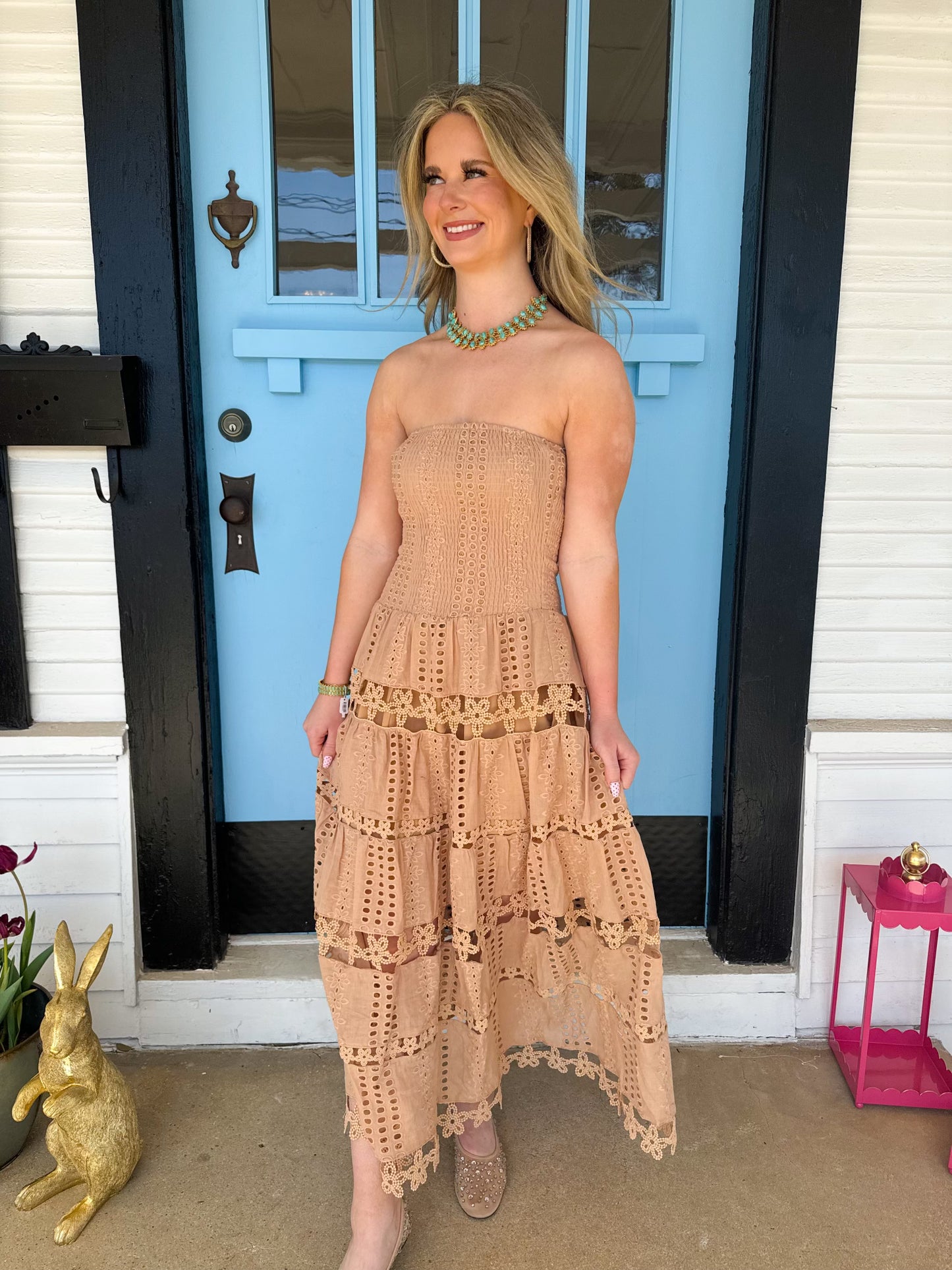 Eyelet for Days Midi Dress