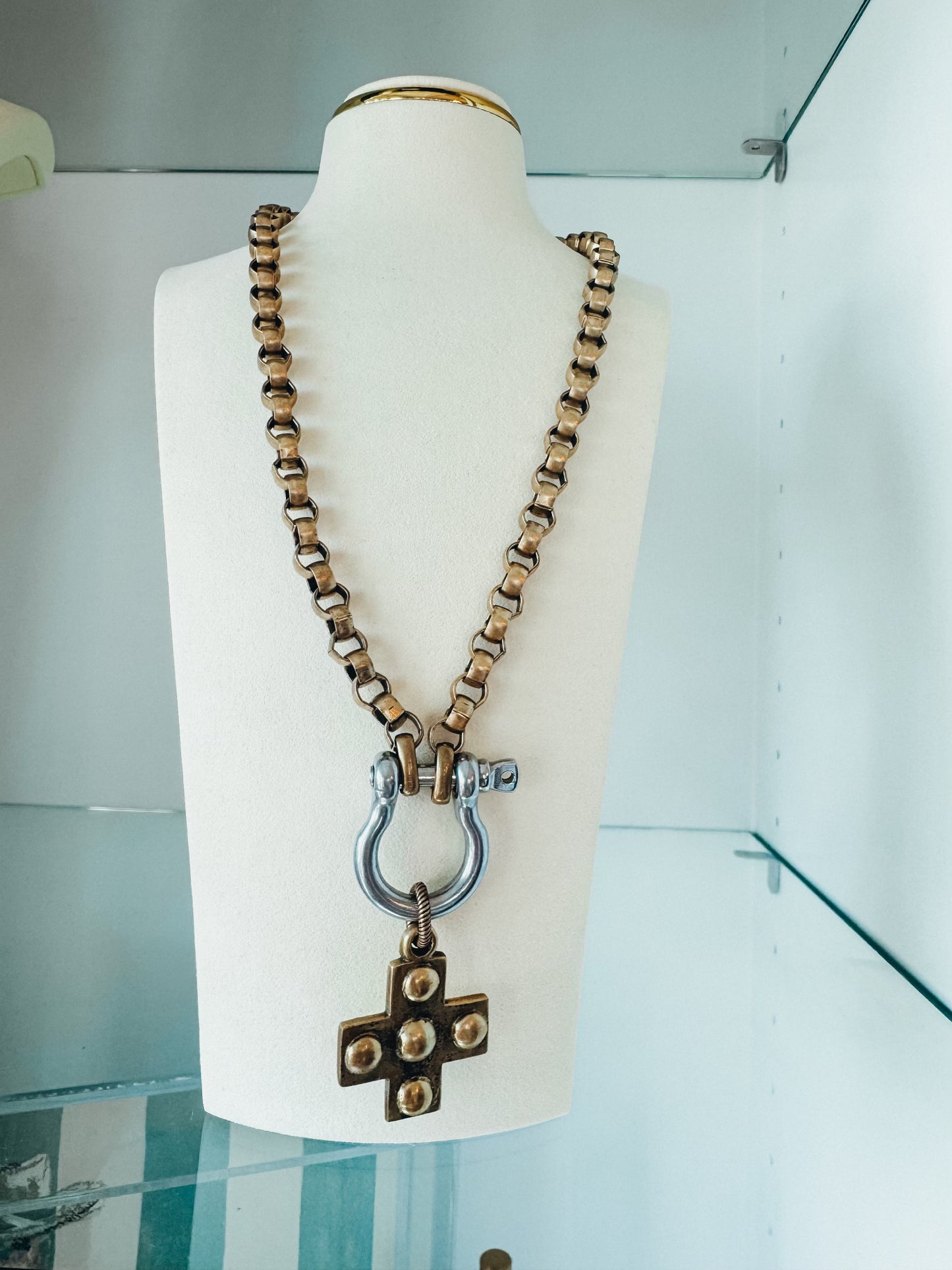 Cross Shackle Necklace