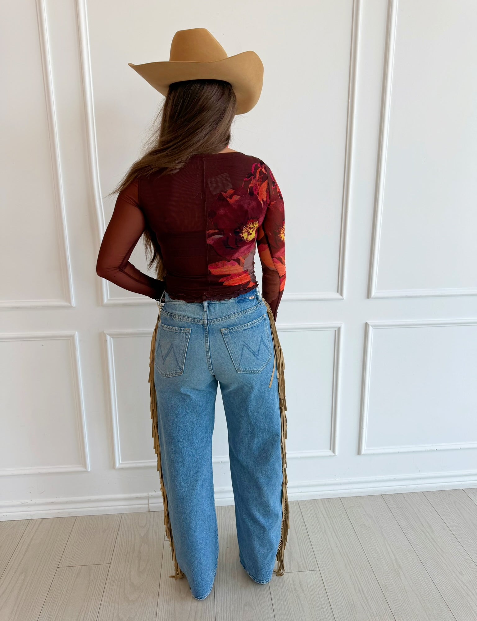 Fringe Half Pipe Jean