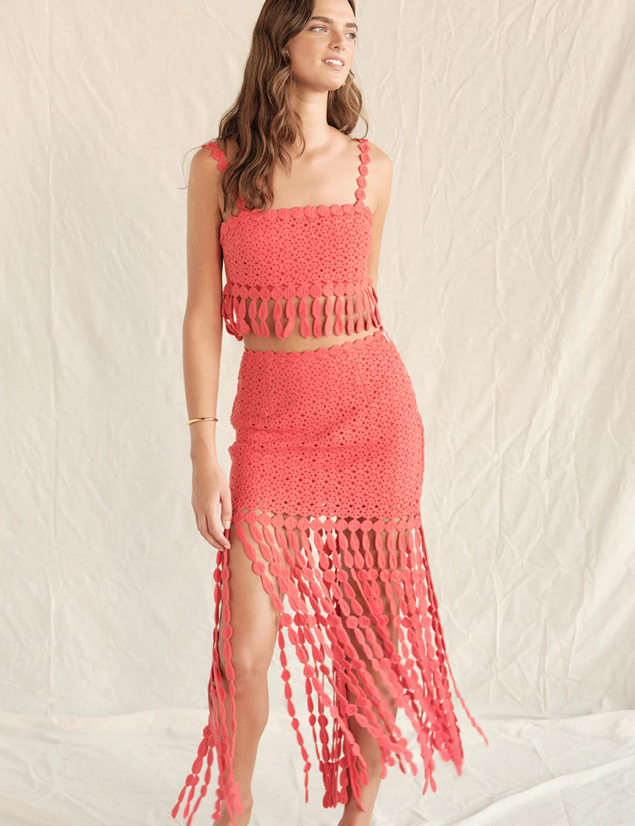 Ellie Fringe Skirt Set