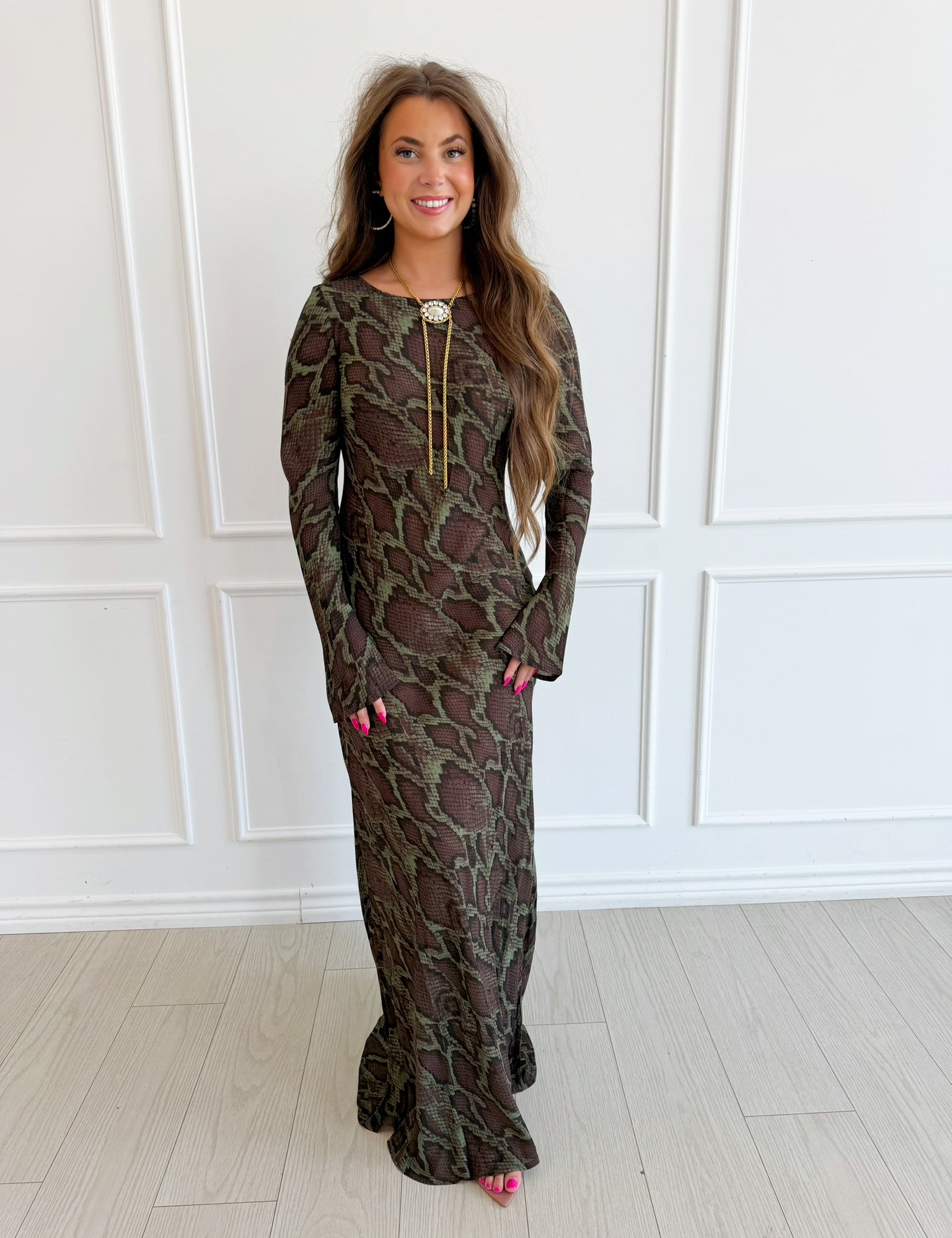 Jetta Snake Maxi Dress