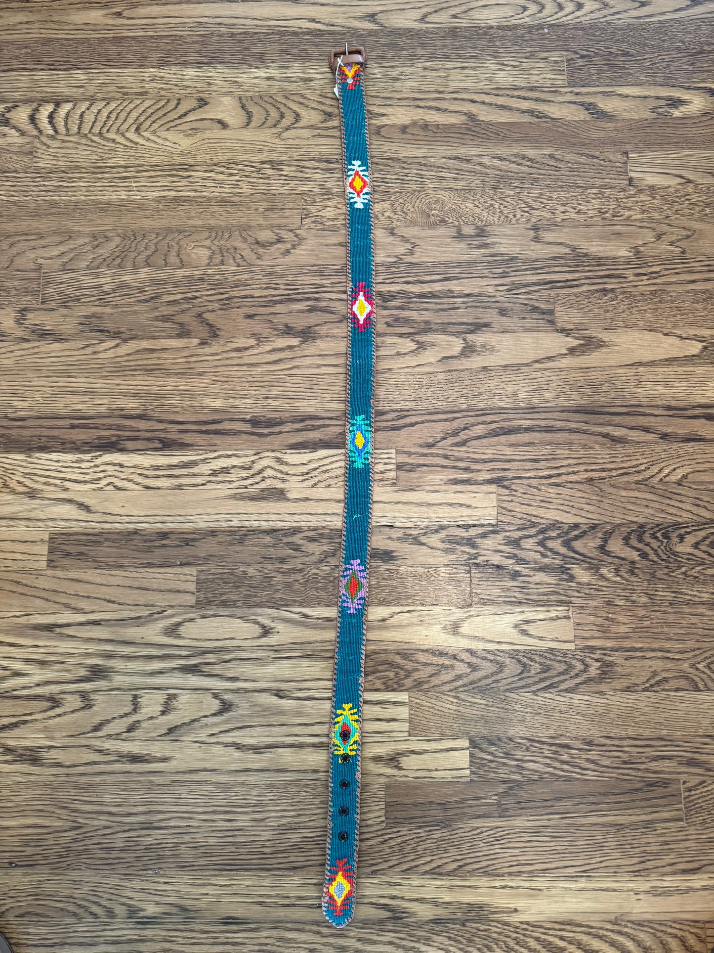 Teal Woven Belt Size 40