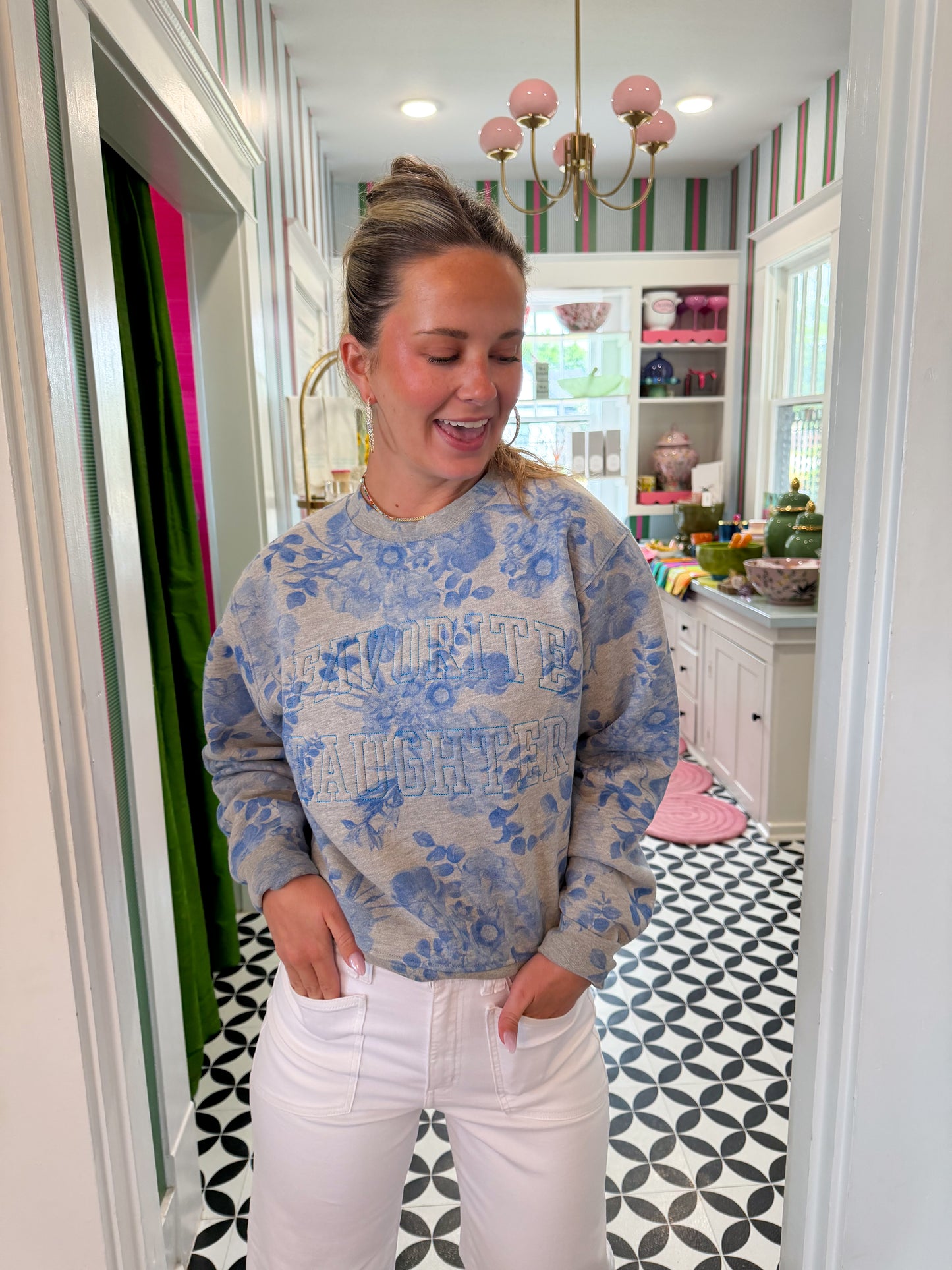 Favorite Embossed Sweatshirt