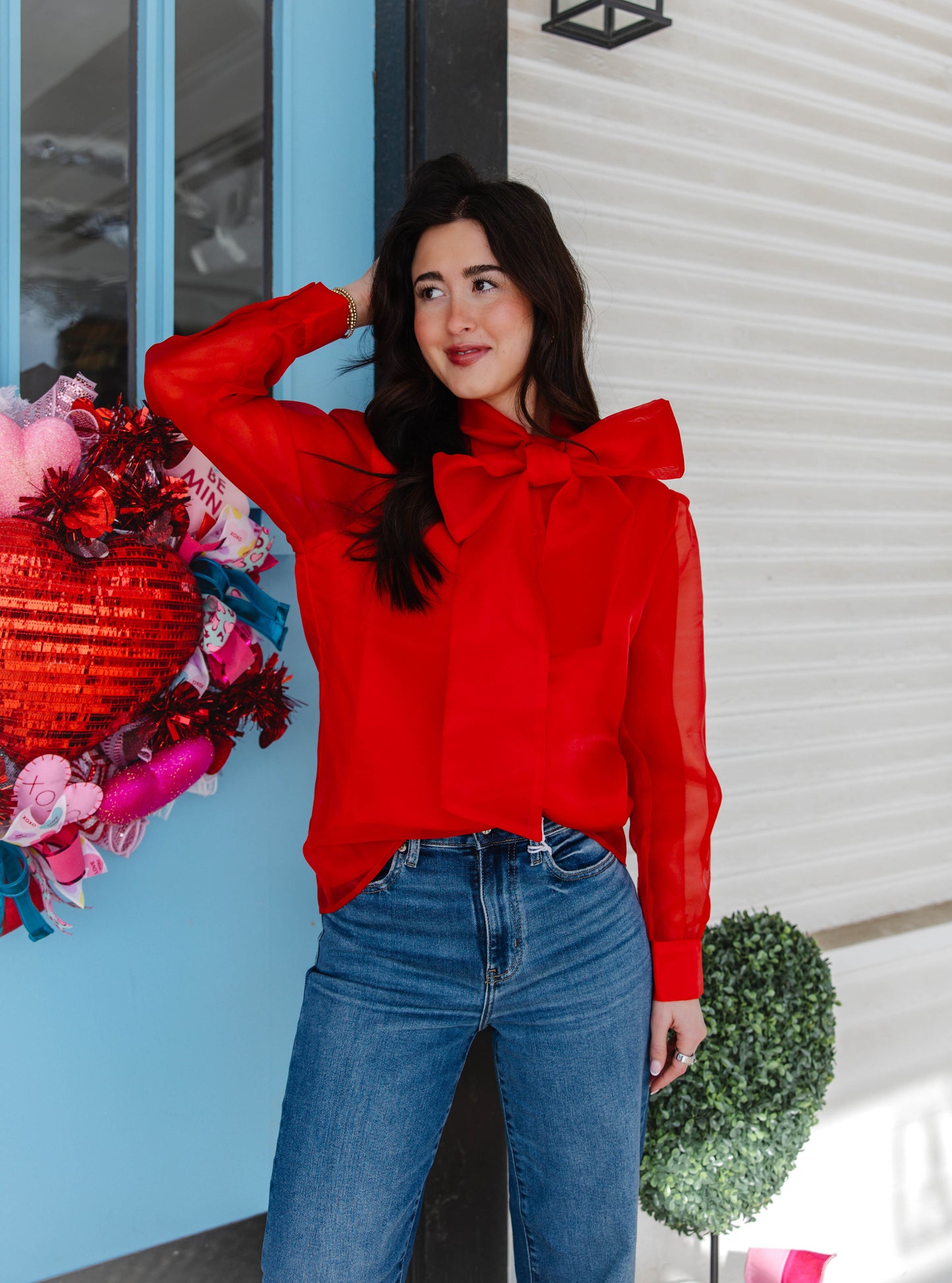 Red Bows on Bows Top