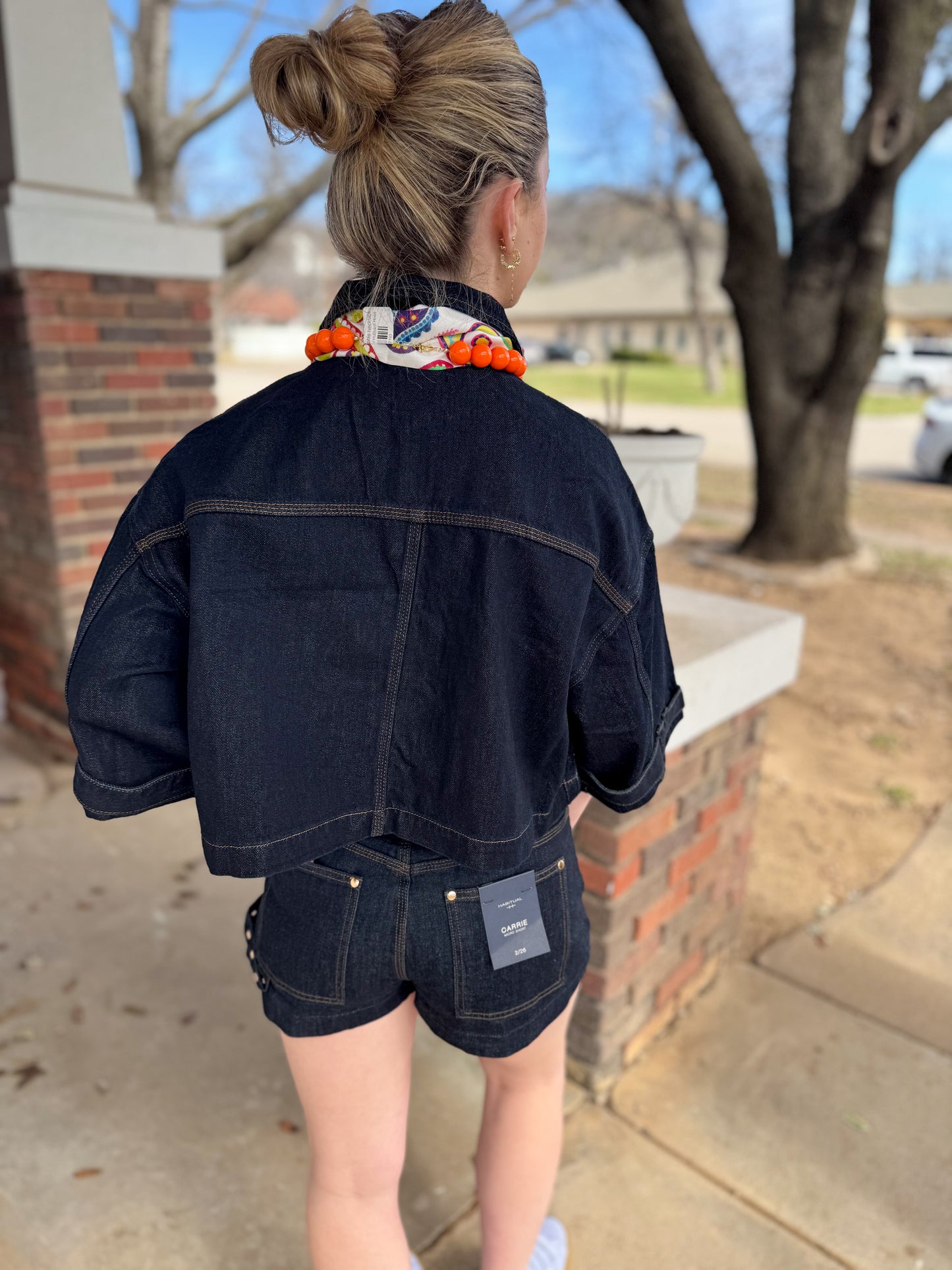 Doll in Denim Cape Top