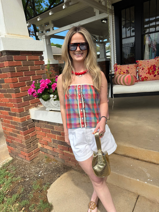 White Pleated Short