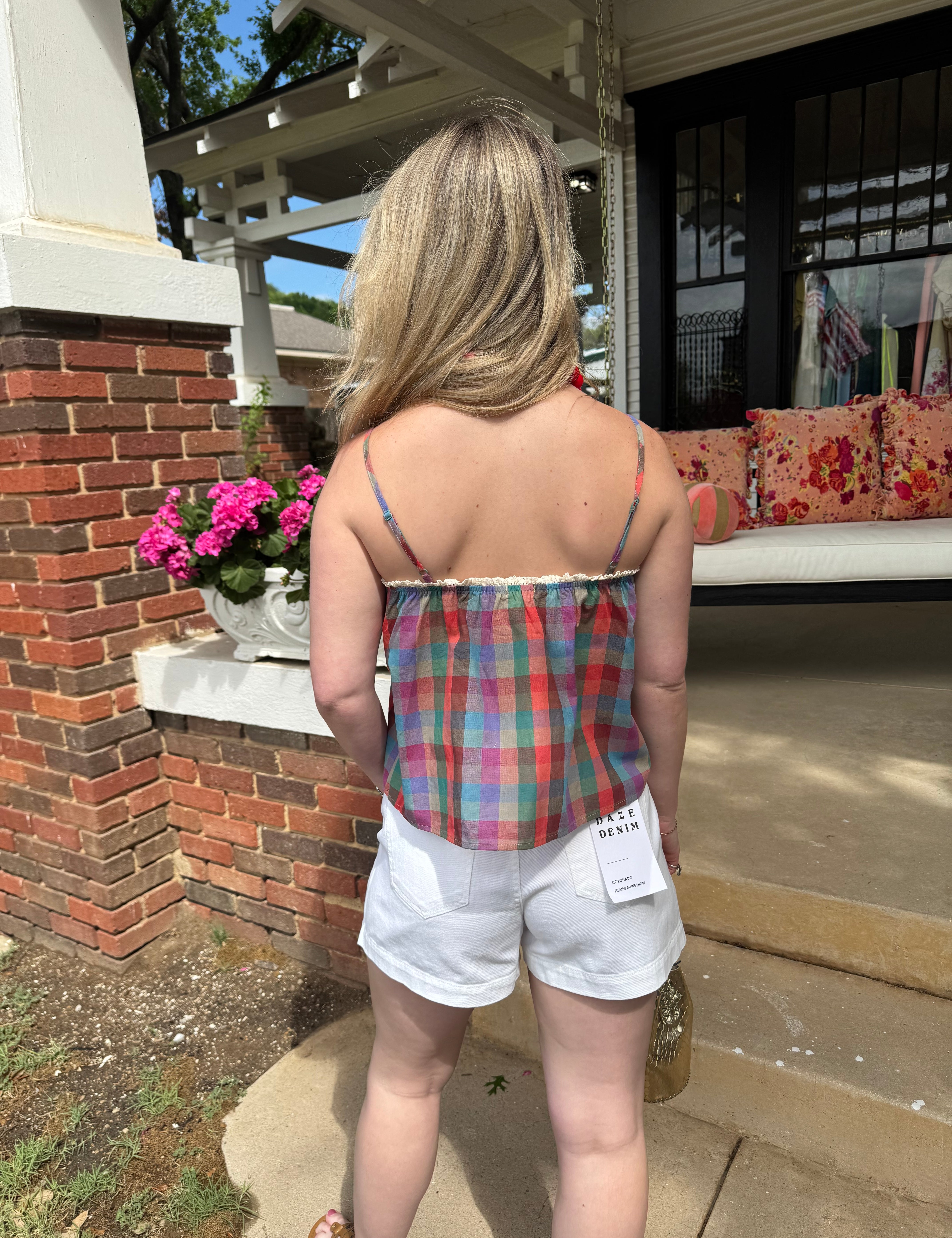 White Pleated Short