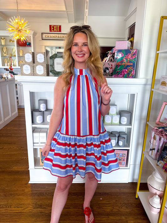 Red, White, and Cute Dress