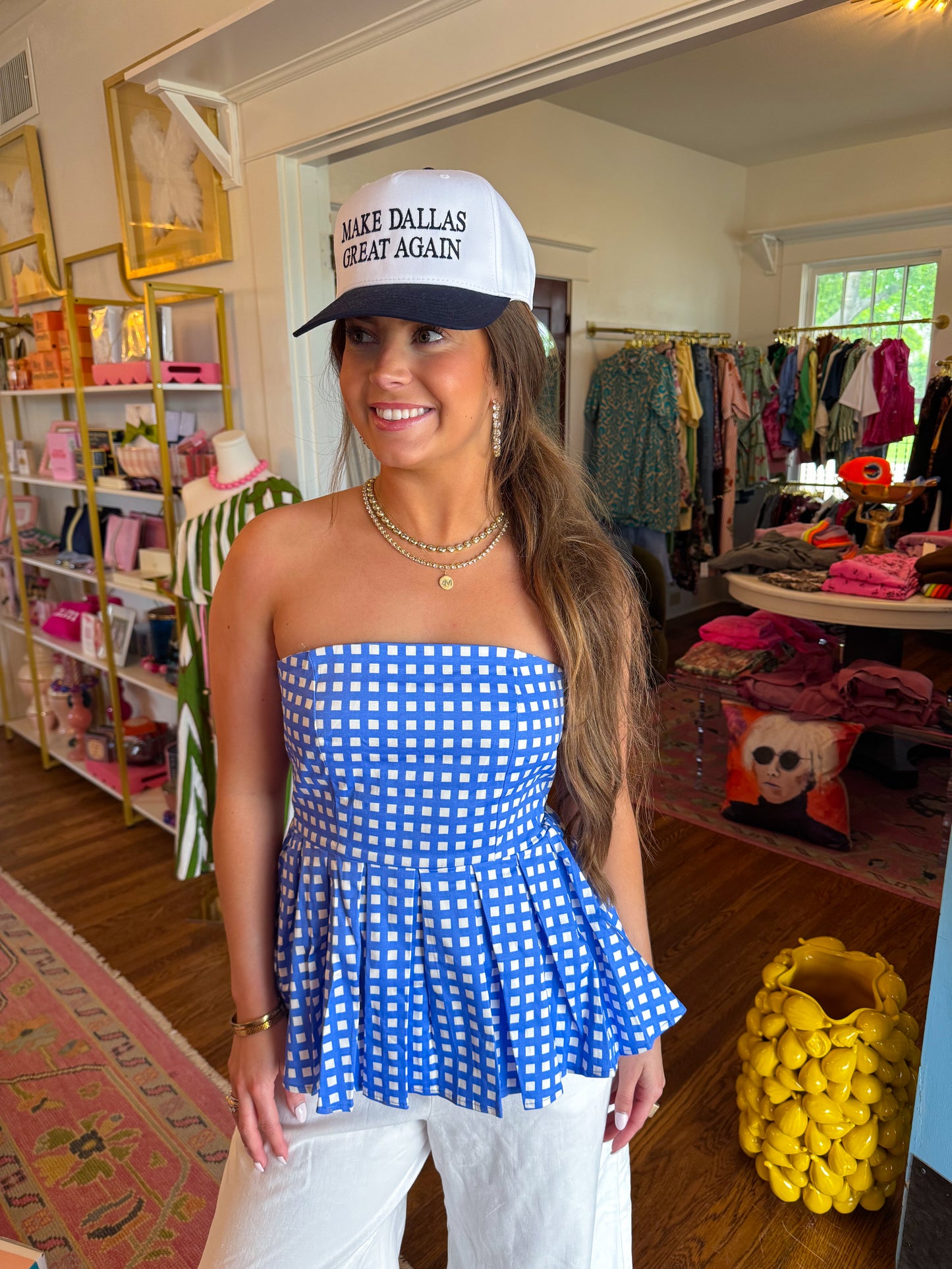 Blue Pretty at the Picnic Top