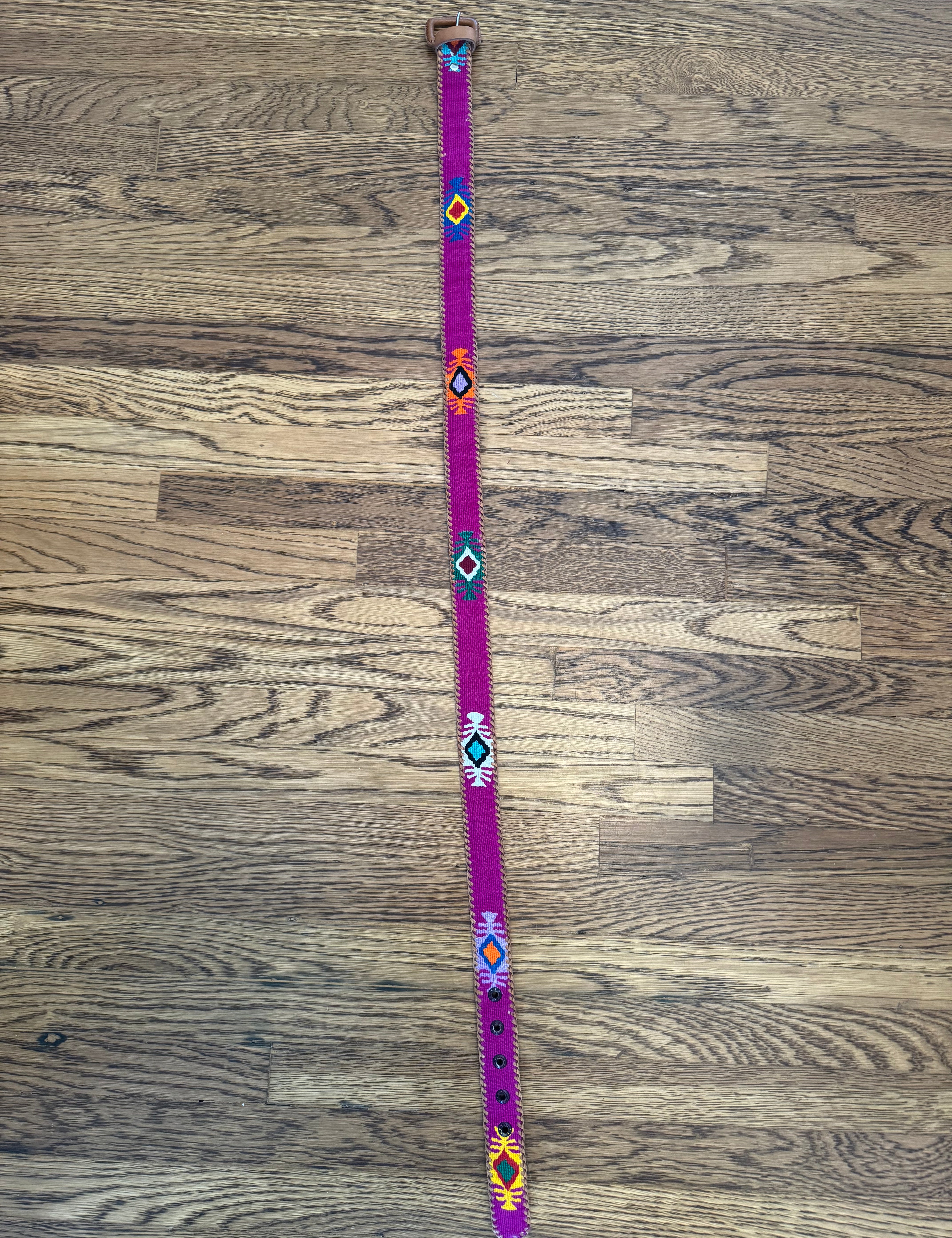 Fuchsia Woven Belt Size 40