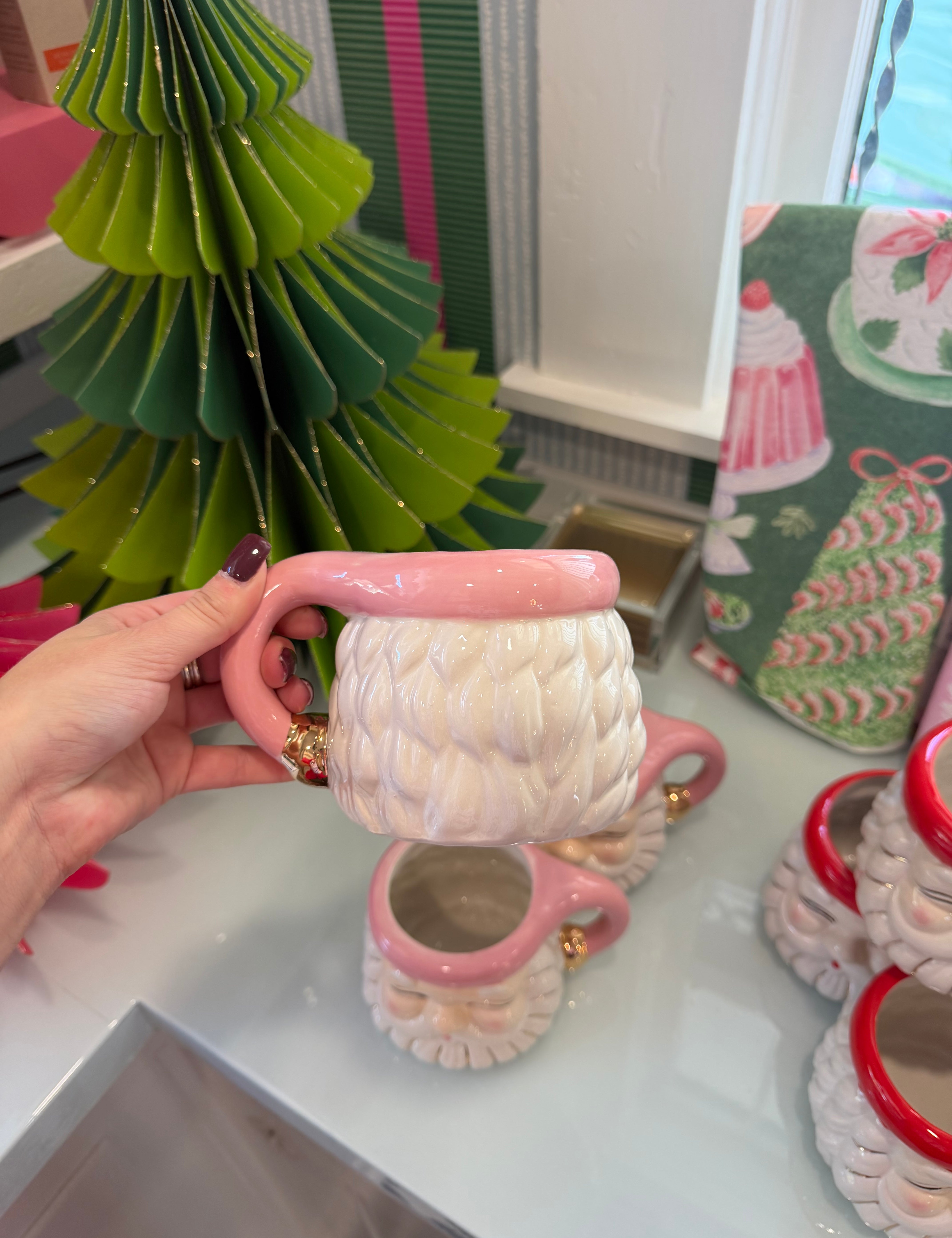 Pink Santa Mug