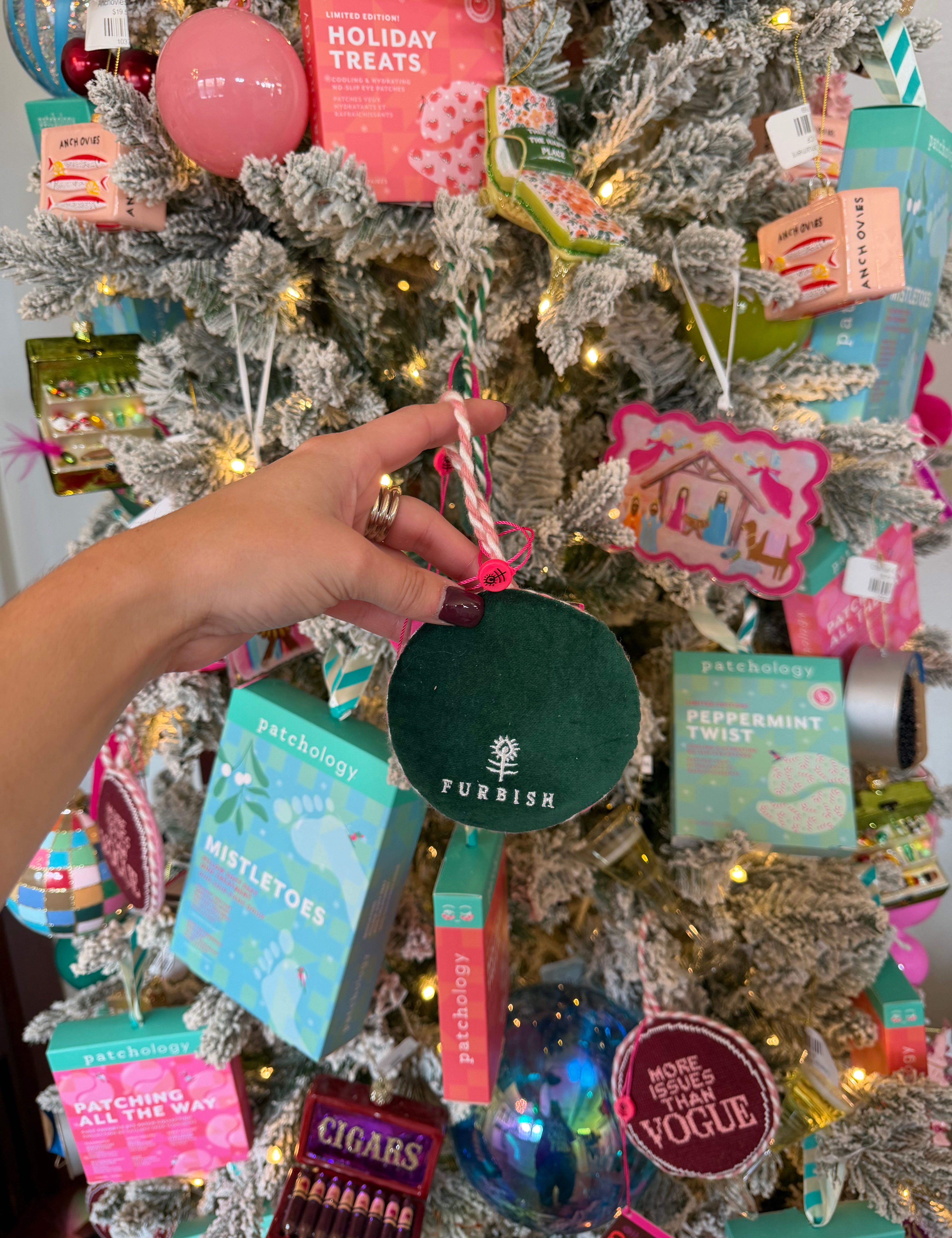 Caviar Cash Needlepoint Ornament