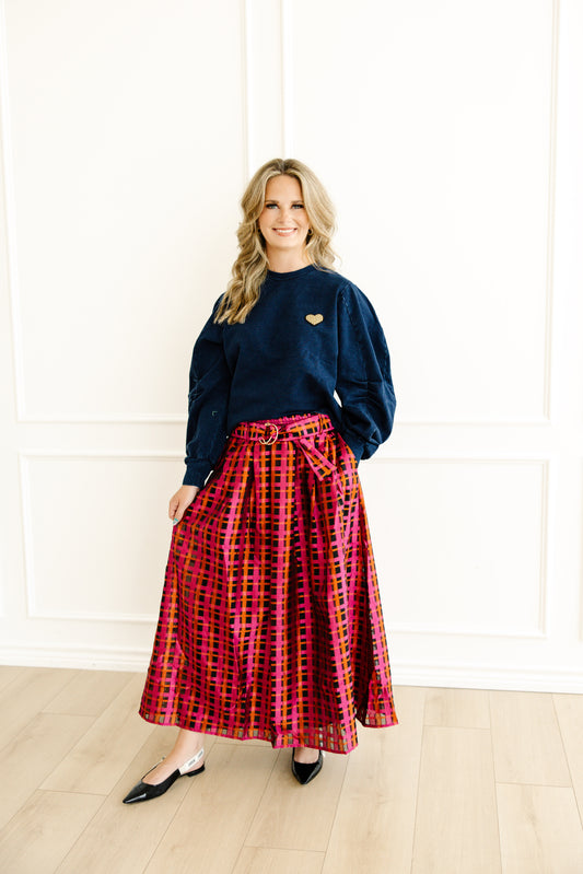 Maya Crimson Skirt
