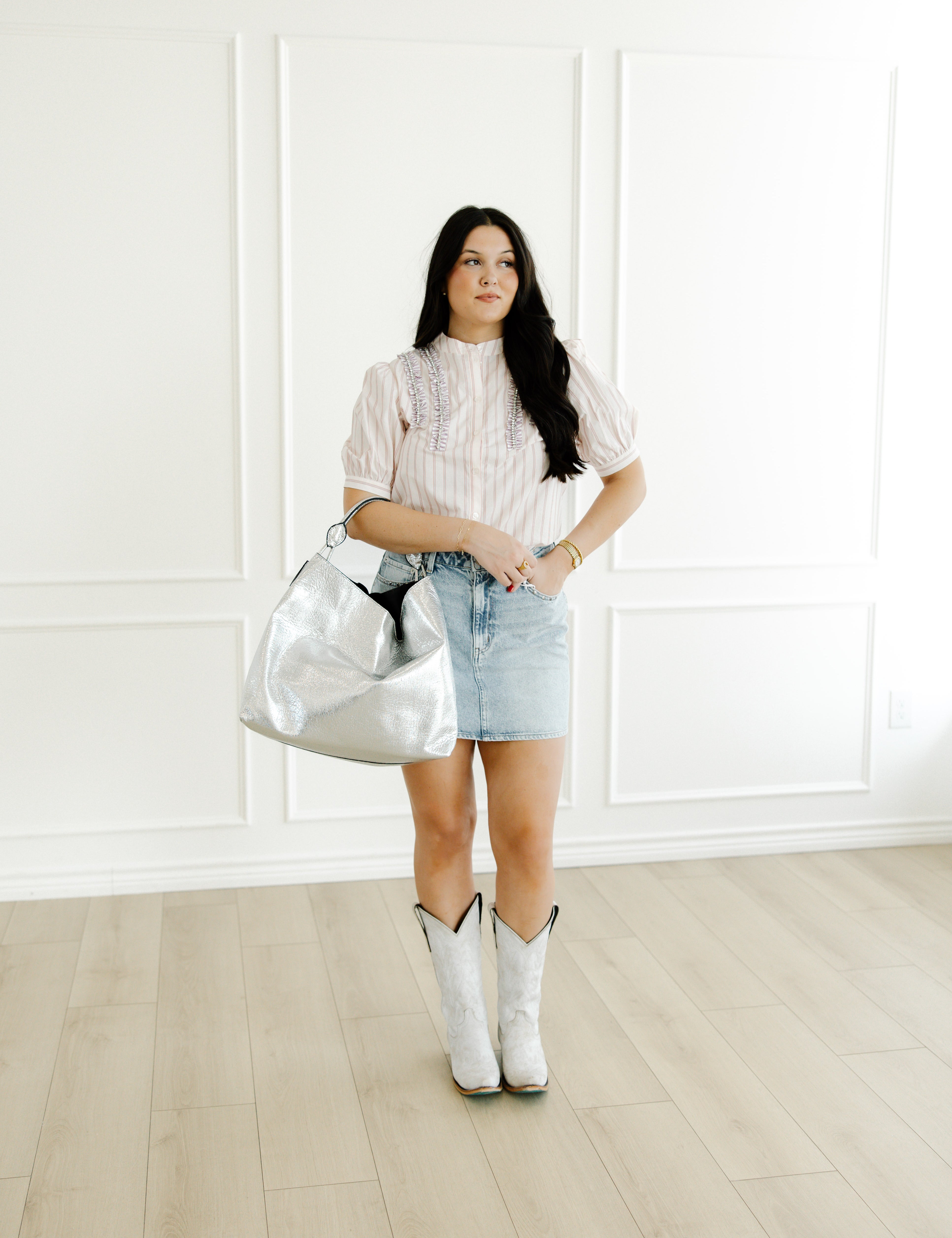 Ifrill Rhinestone Shirt