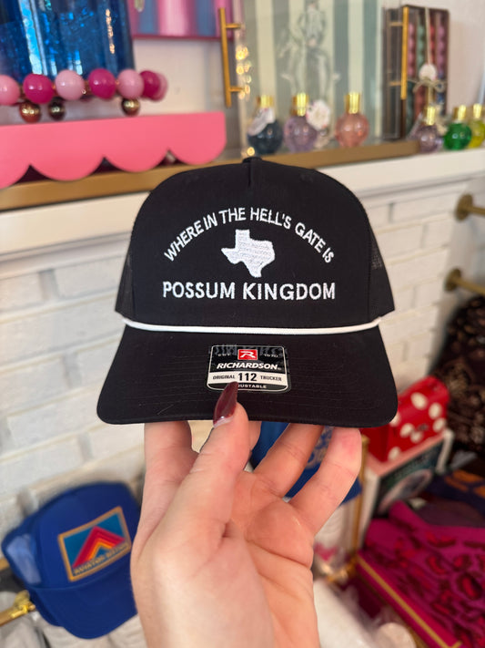 Black Where in the Hell's Gate Rope Hat